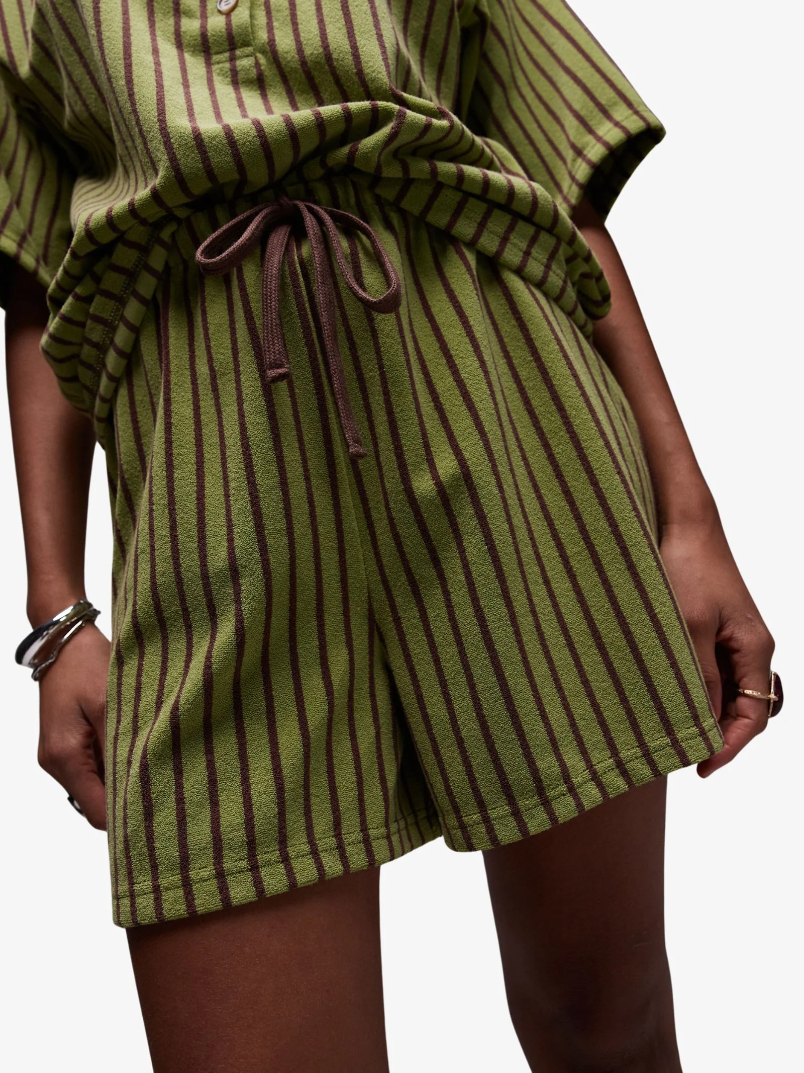 Stripe Towelling Shorts Co-Ord - Image 3
