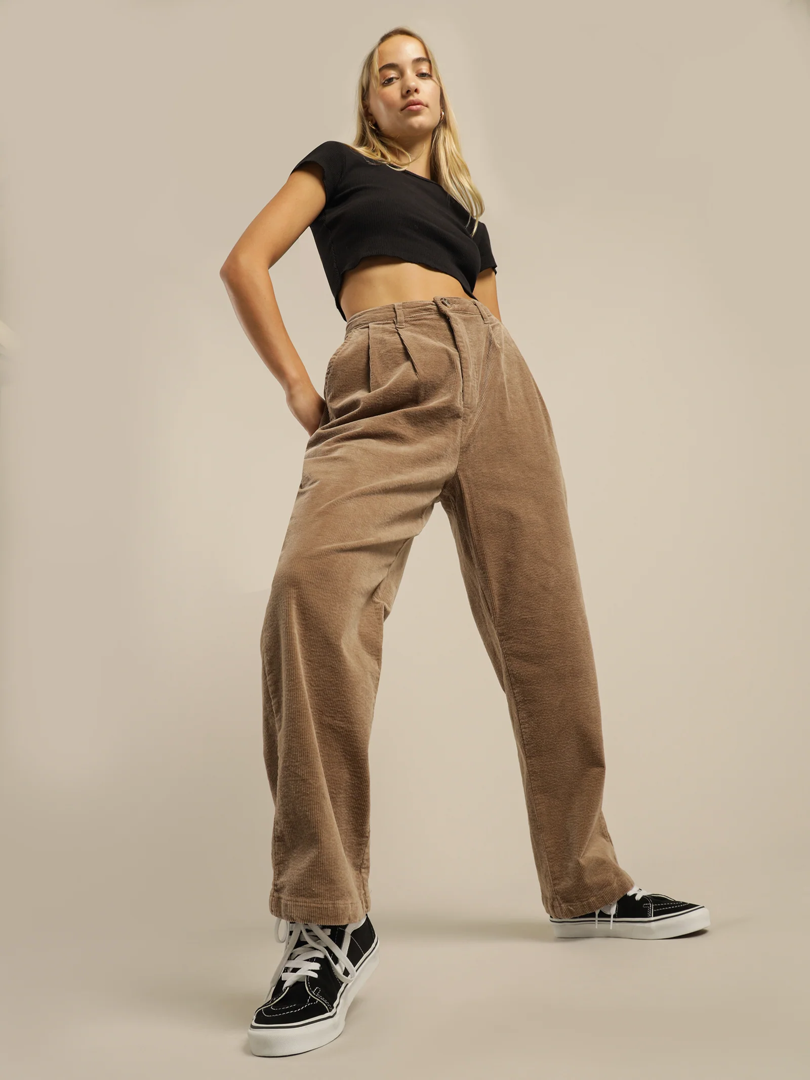 Turner Pleated Cord Pants - Image 2