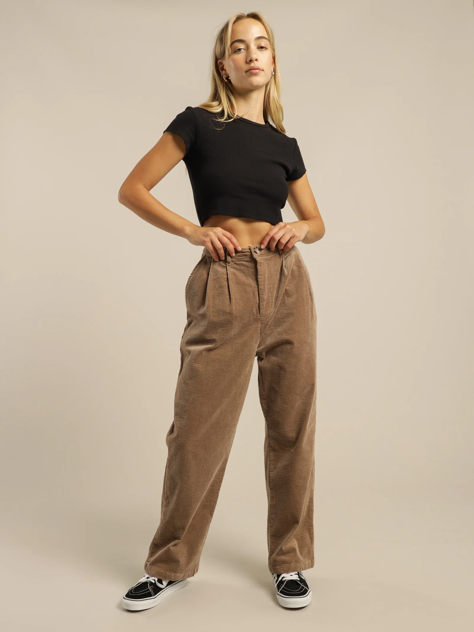 Turner Pleated Cord Pants - Image 3