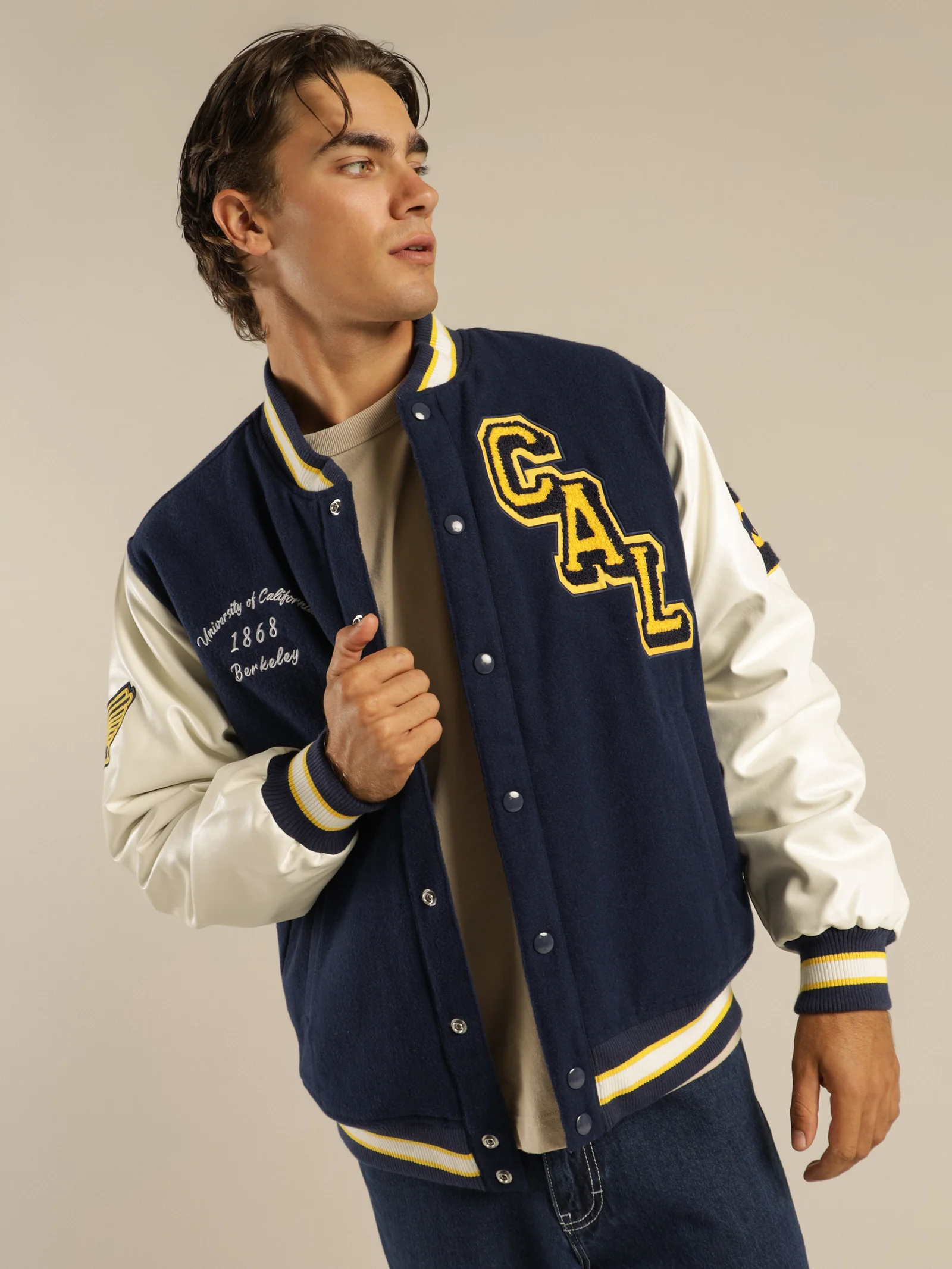 Two Tone Letterman Jacket - Image 4