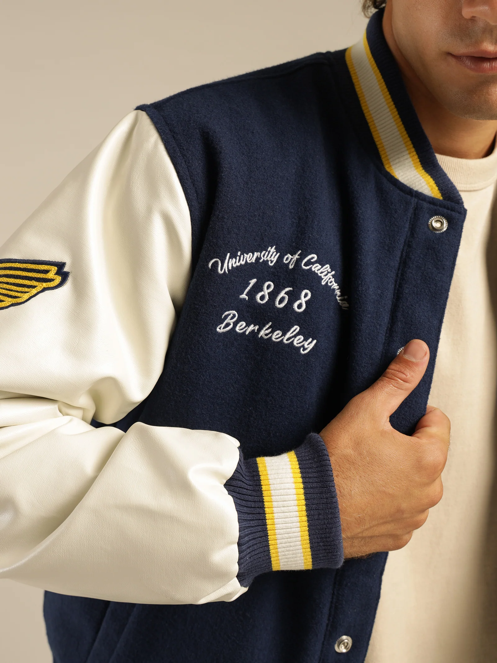 Two Tone Letterman Jacket - Image 5