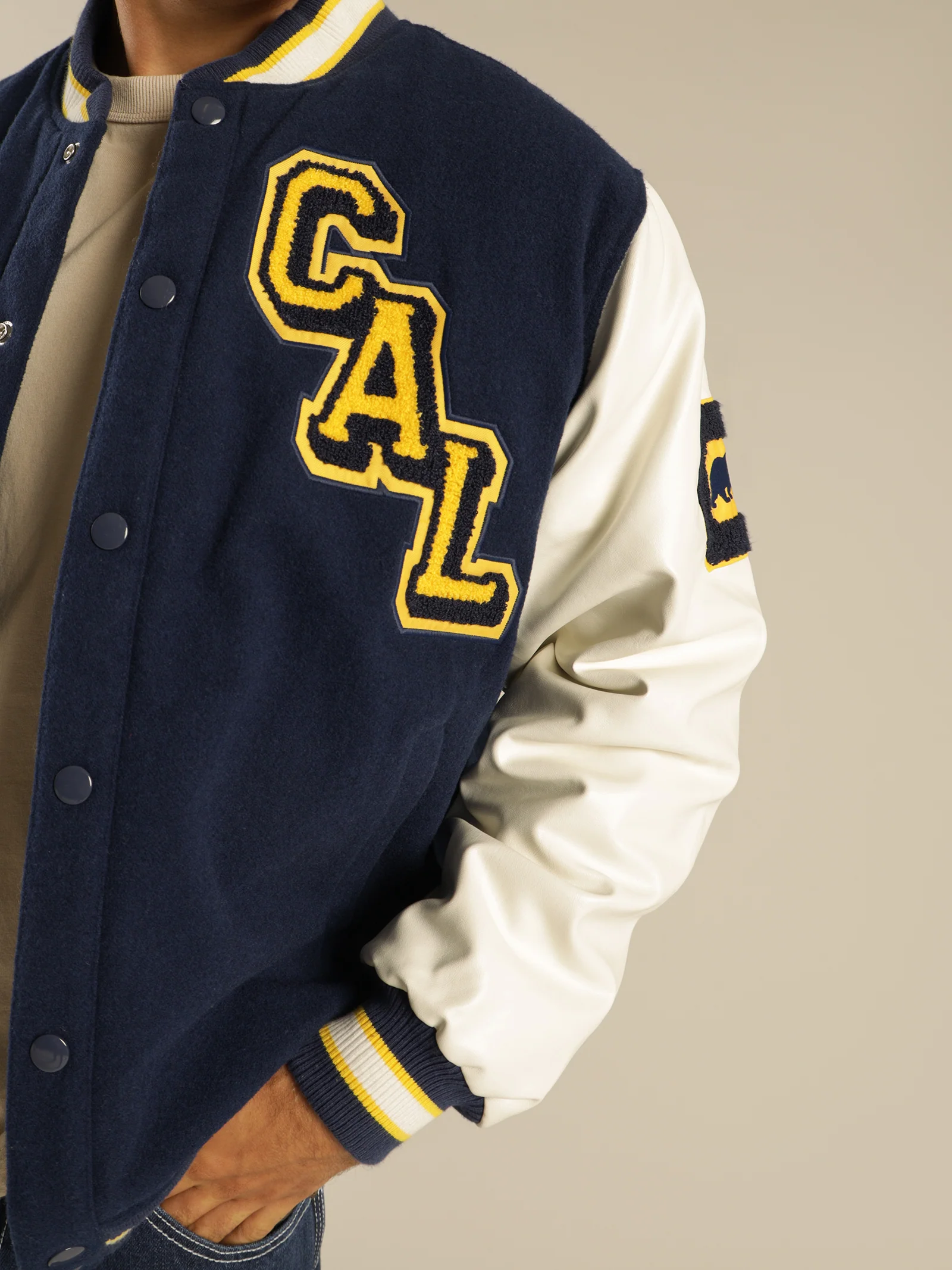 Two Tone Letterman Jacket - Image 6