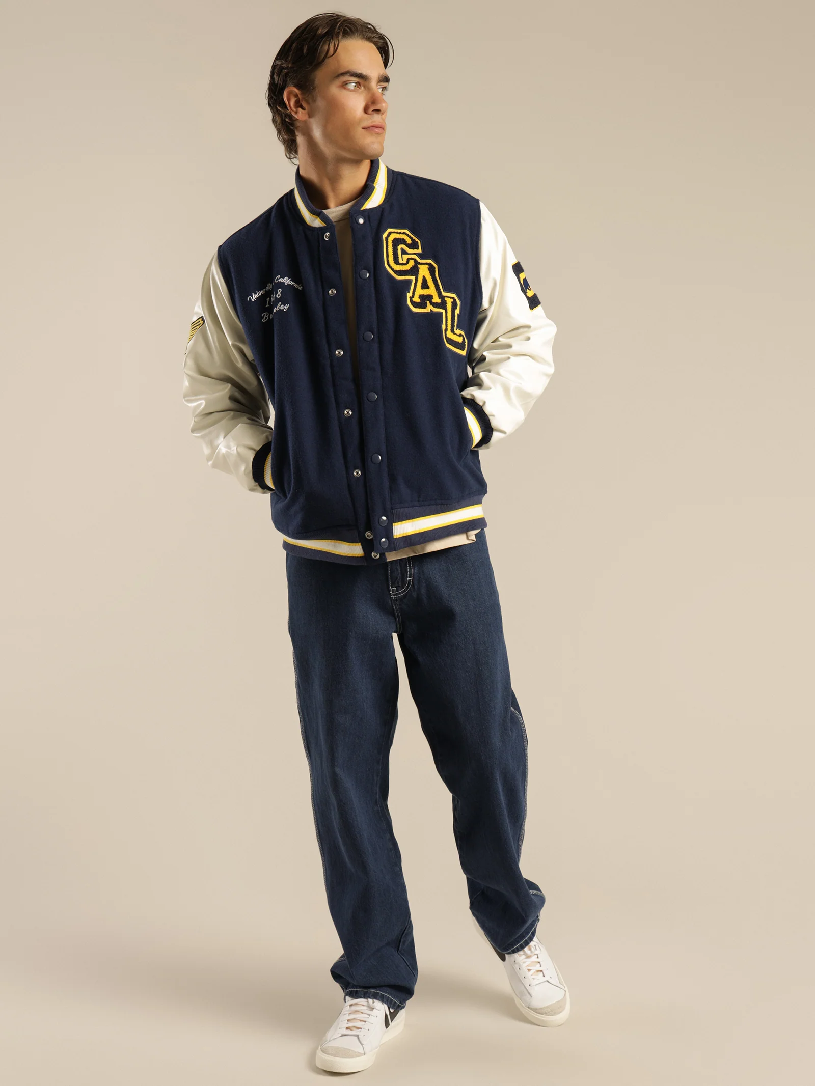Two Tone Letterman Jacket - Image 7