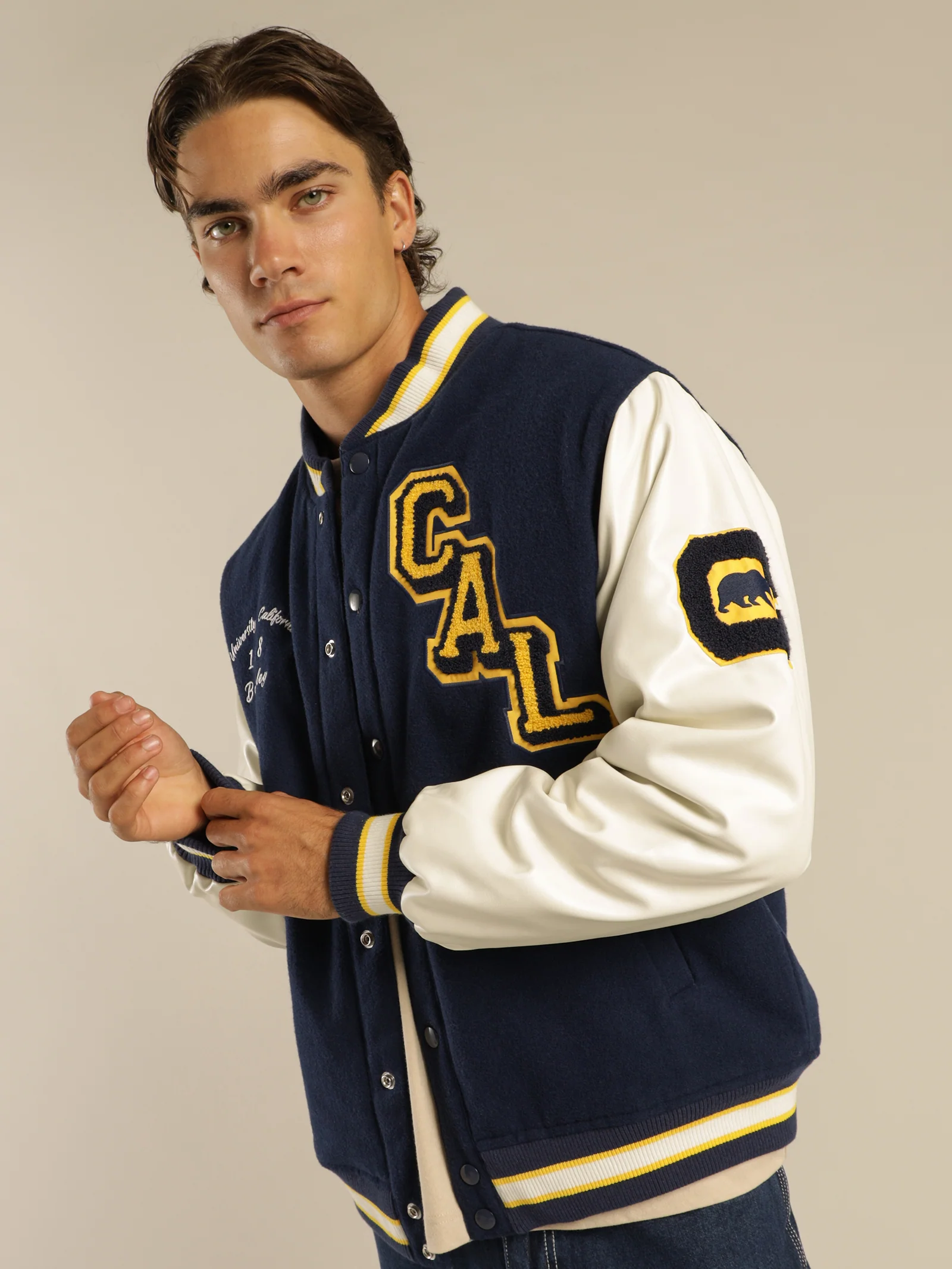 Two Tone Letterman Jacket - Image 8