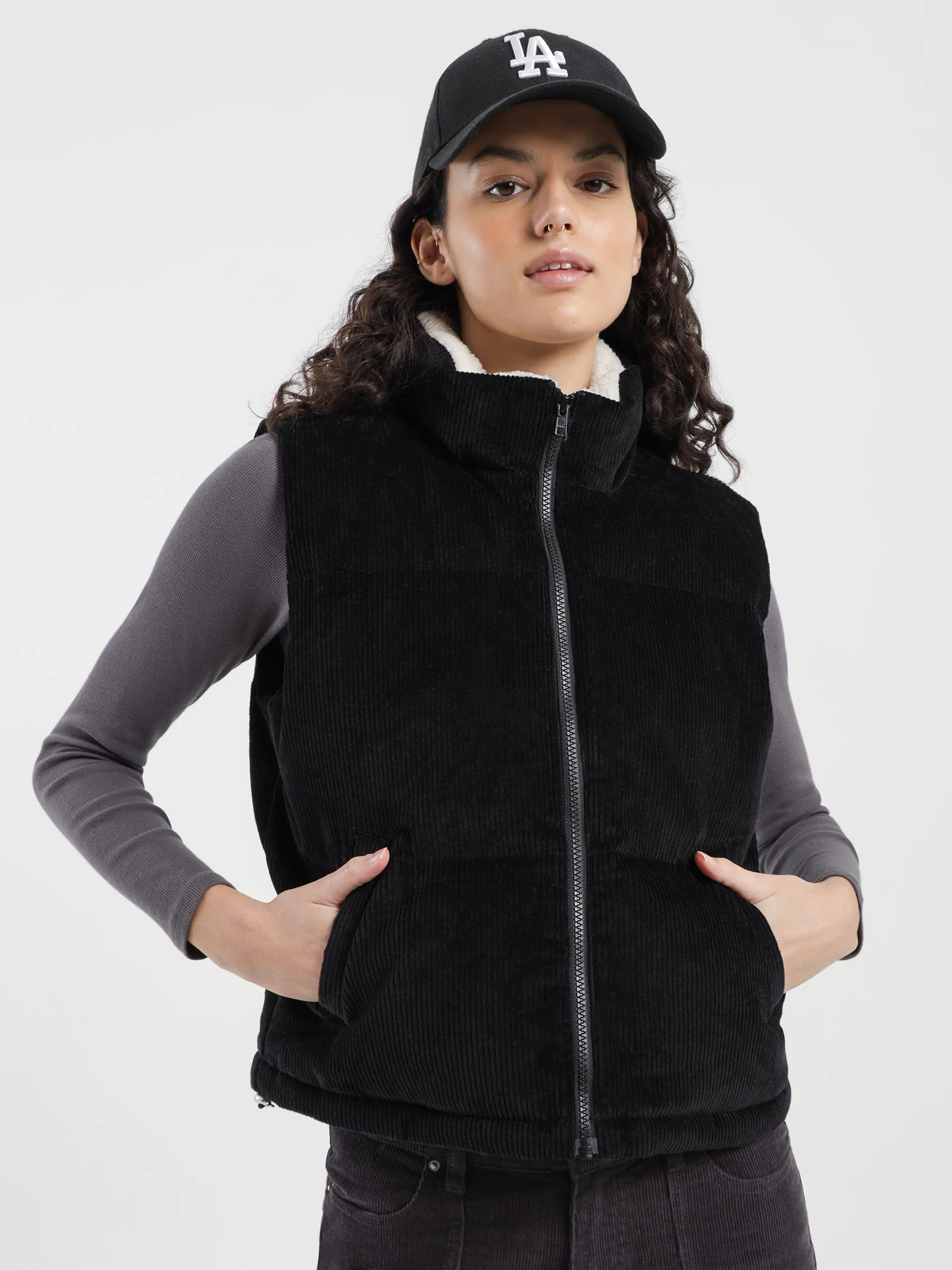 Tyler Cord Puffer Vest - Image 4