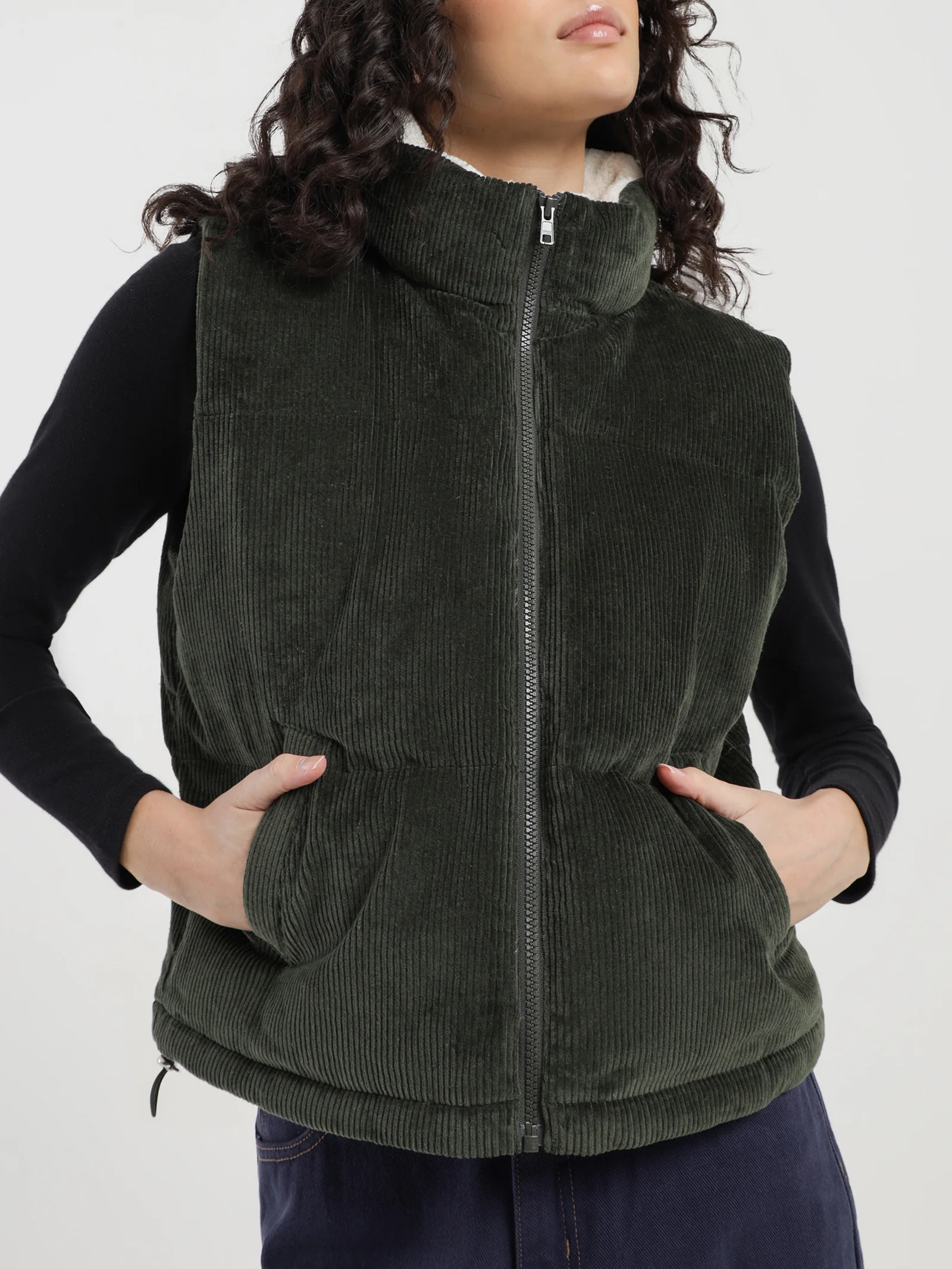 Tyler Cord Puffer Vest - Image 3