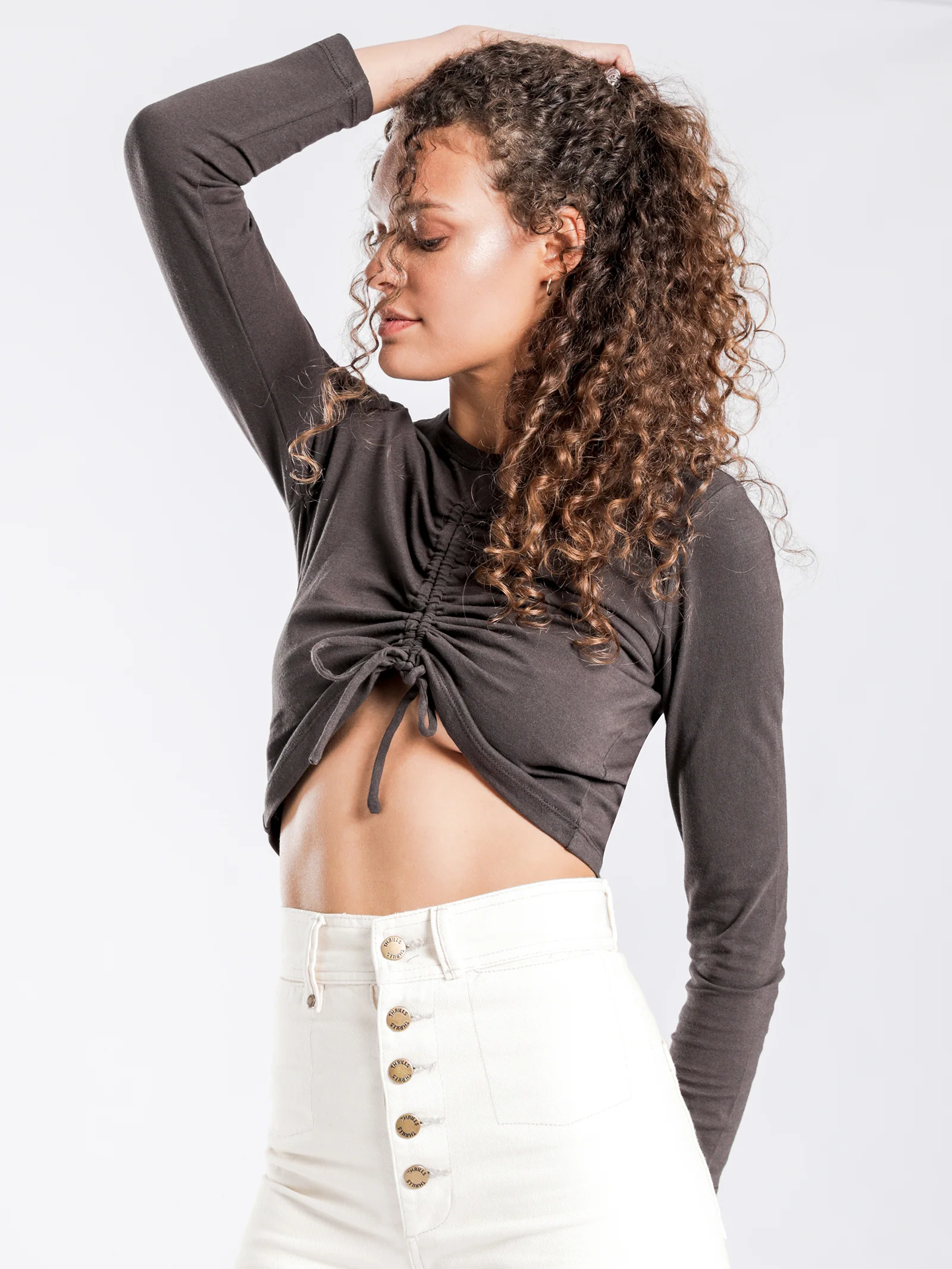 Tyler Long Sleeve Drawstring T-Shirt - Image 4