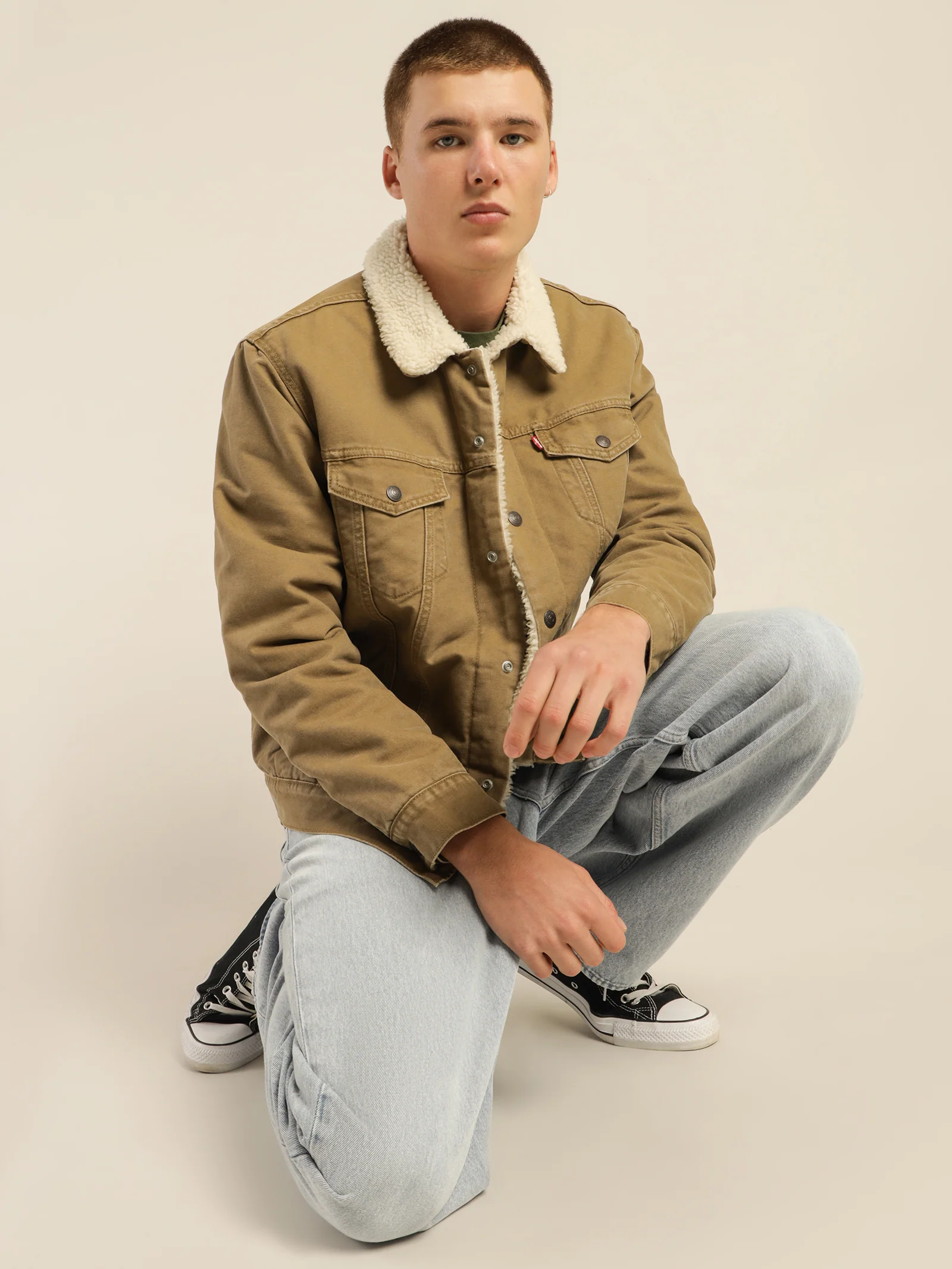 Type 3 Sherpa Lined Denim Trucker Jacket - Image 2