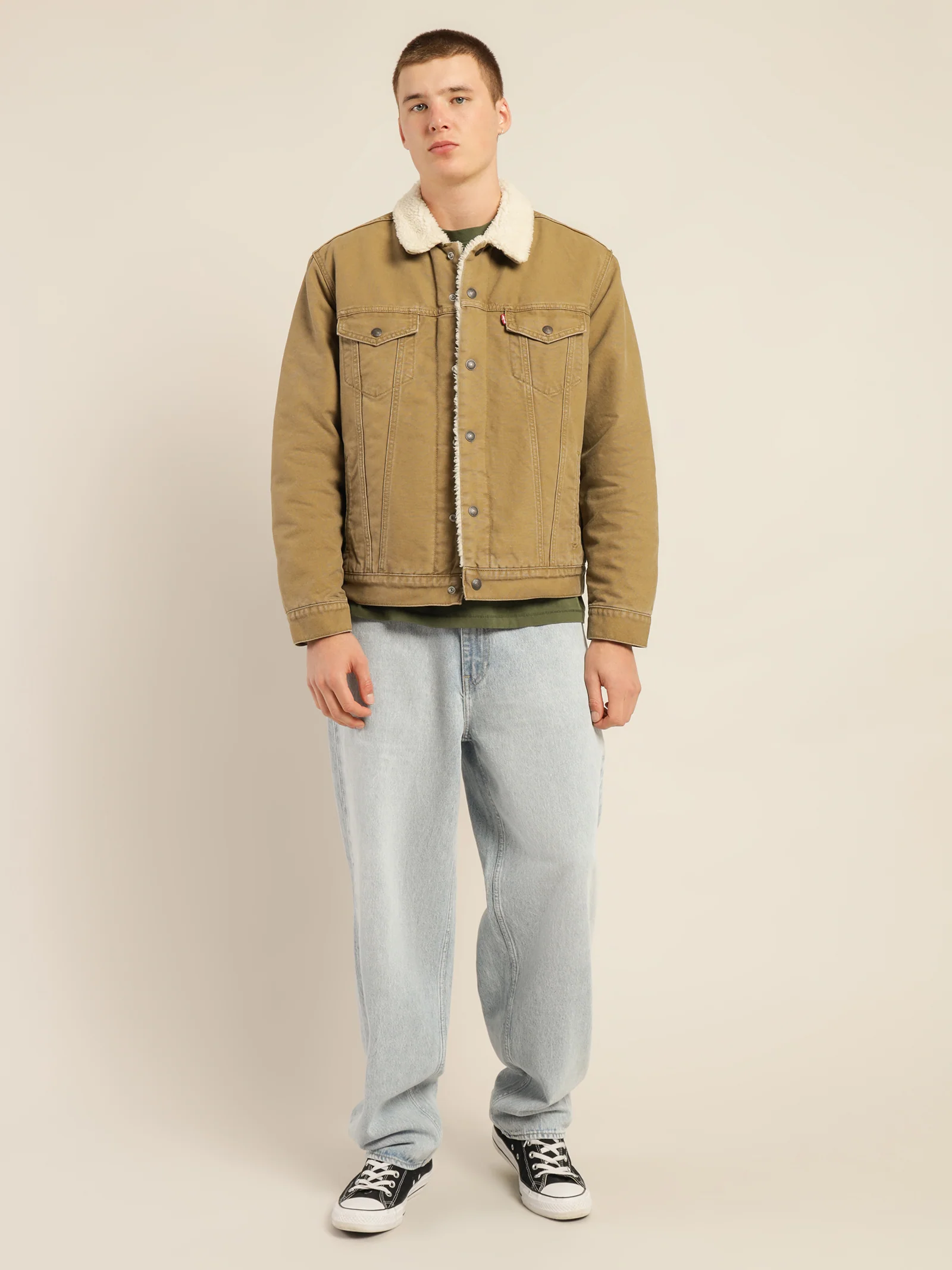 Type 3 Sherpa Lined Denim Trucker Jacket - Image 4
