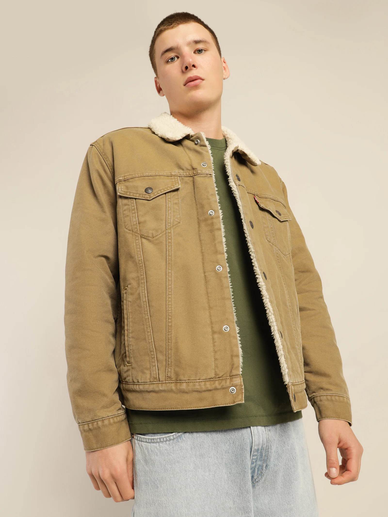Type 3 Sherpa Lined Denim Trucker Jacket - Image 5