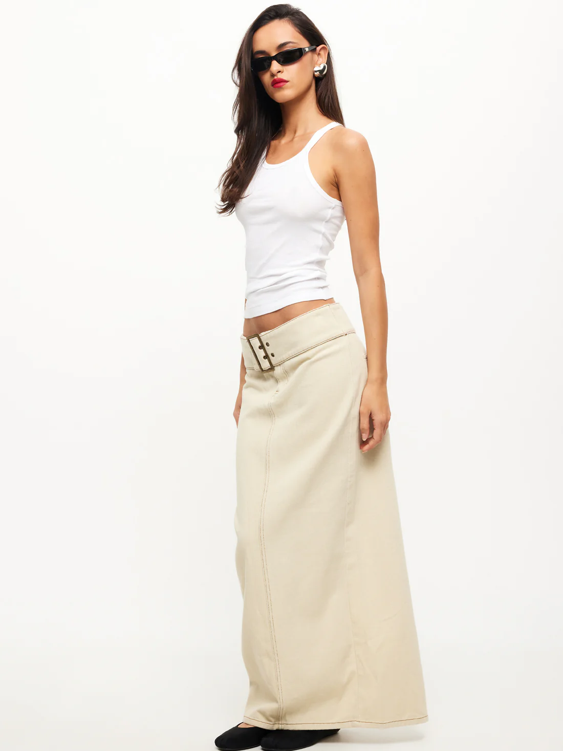 Uma Denim Midi Skirt - Image 2