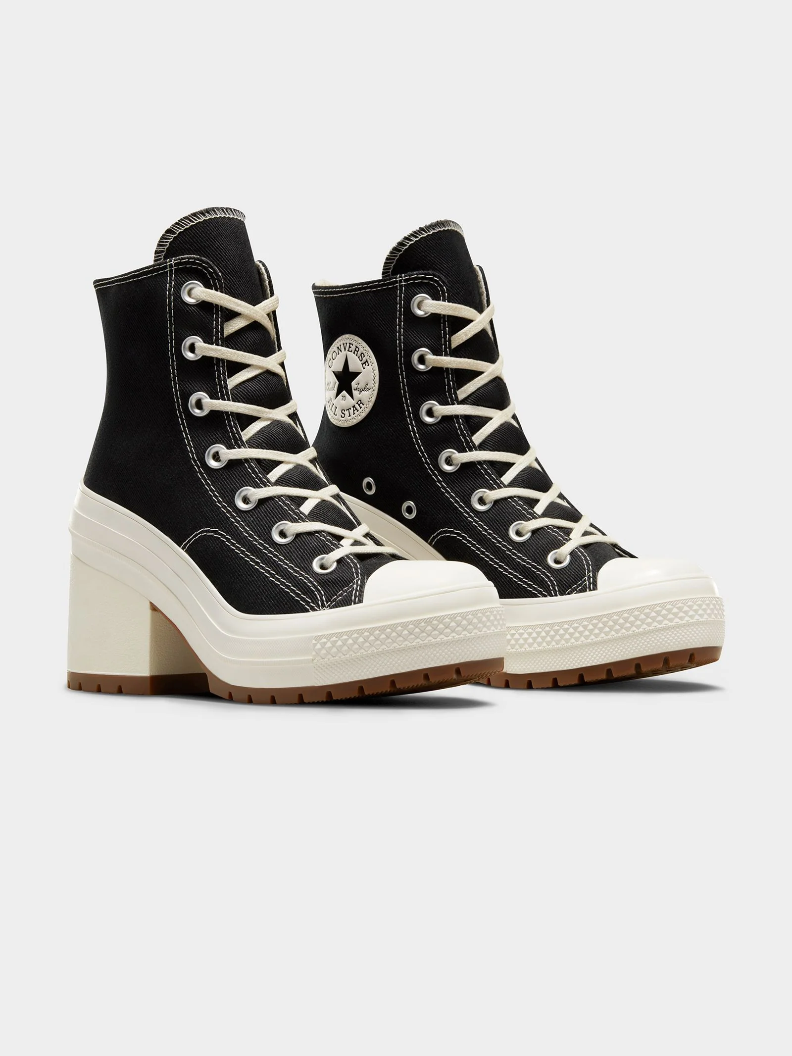 Womens Chuck Taylor 70 De Luxe Heel Sneakers - Image 2