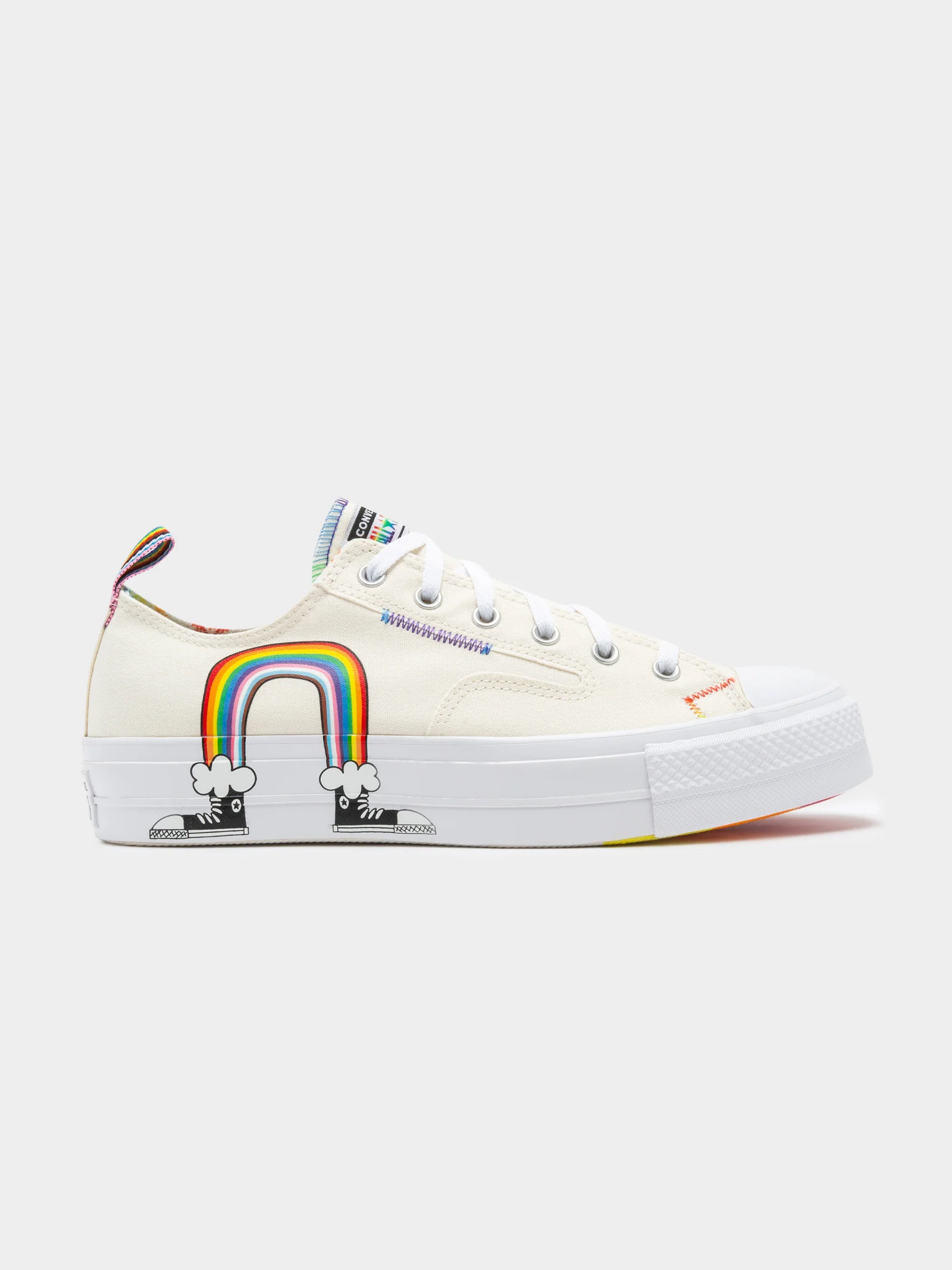 Unisex Chuck Taylor All Star Pride Lift Low-Top Platform Sneakers - Image 2