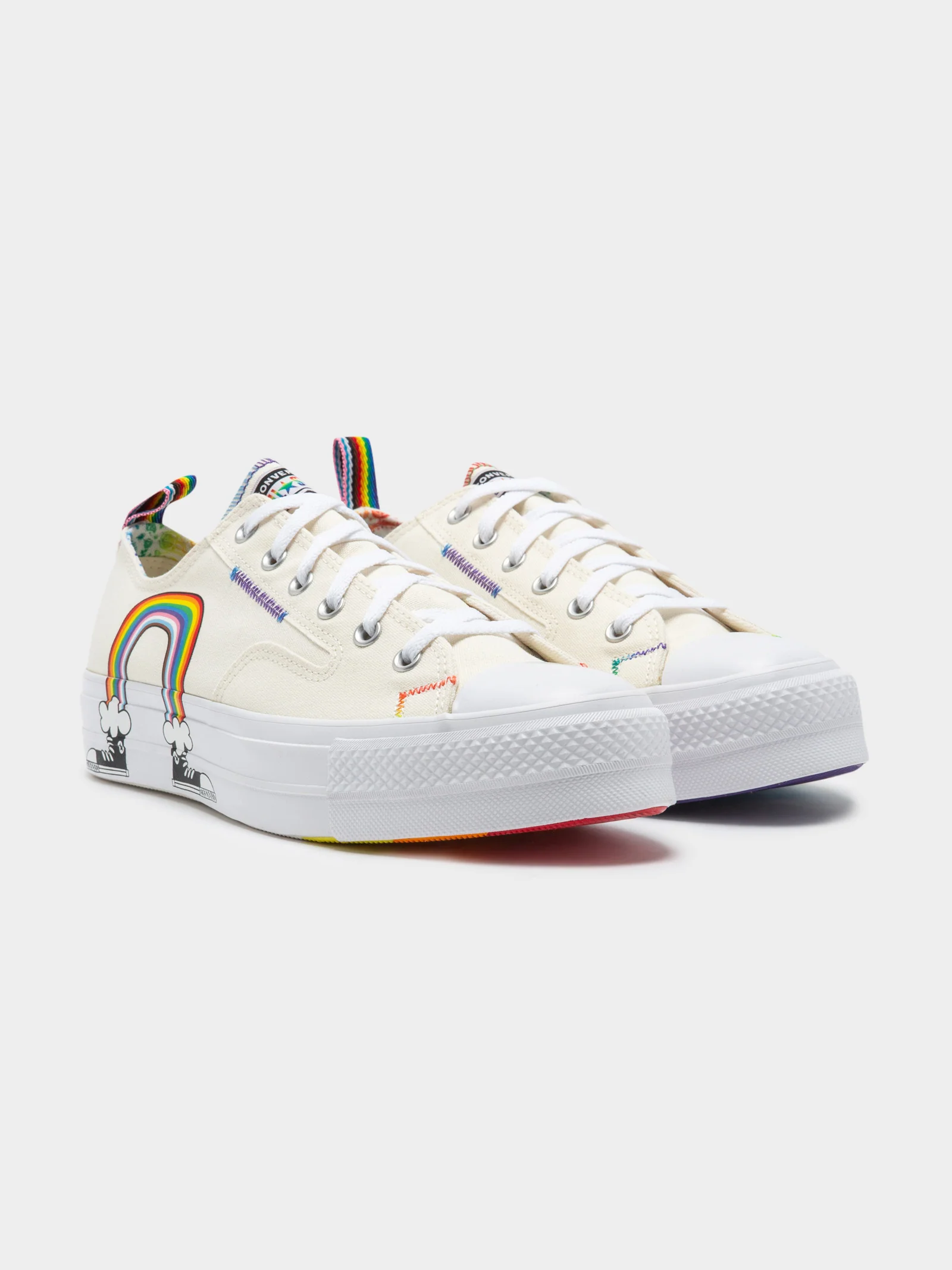 Unisex Chuck Taylor All Star Pride Lift Low-Top Platform Sneakers - Image 7