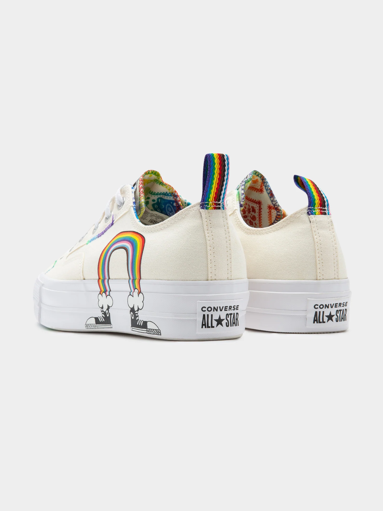 Unisex Chuck Taylor All Star Pride Lift Low-Top Platform Sneakers - Image 8