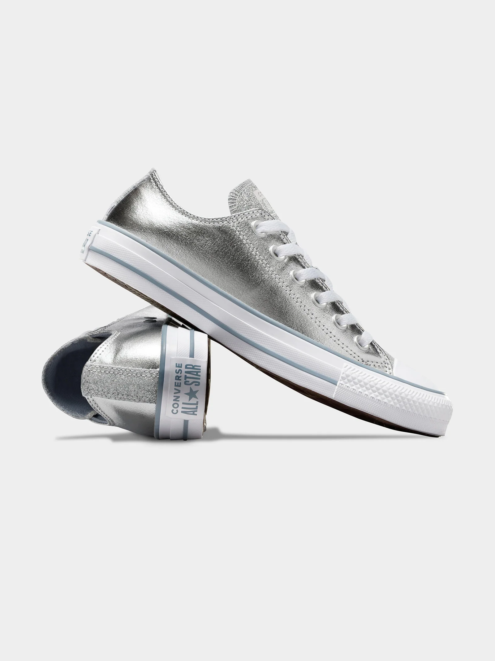 Womens Chuck Taylor All Star Sparkle Party Low Top Sneakers - Image 6