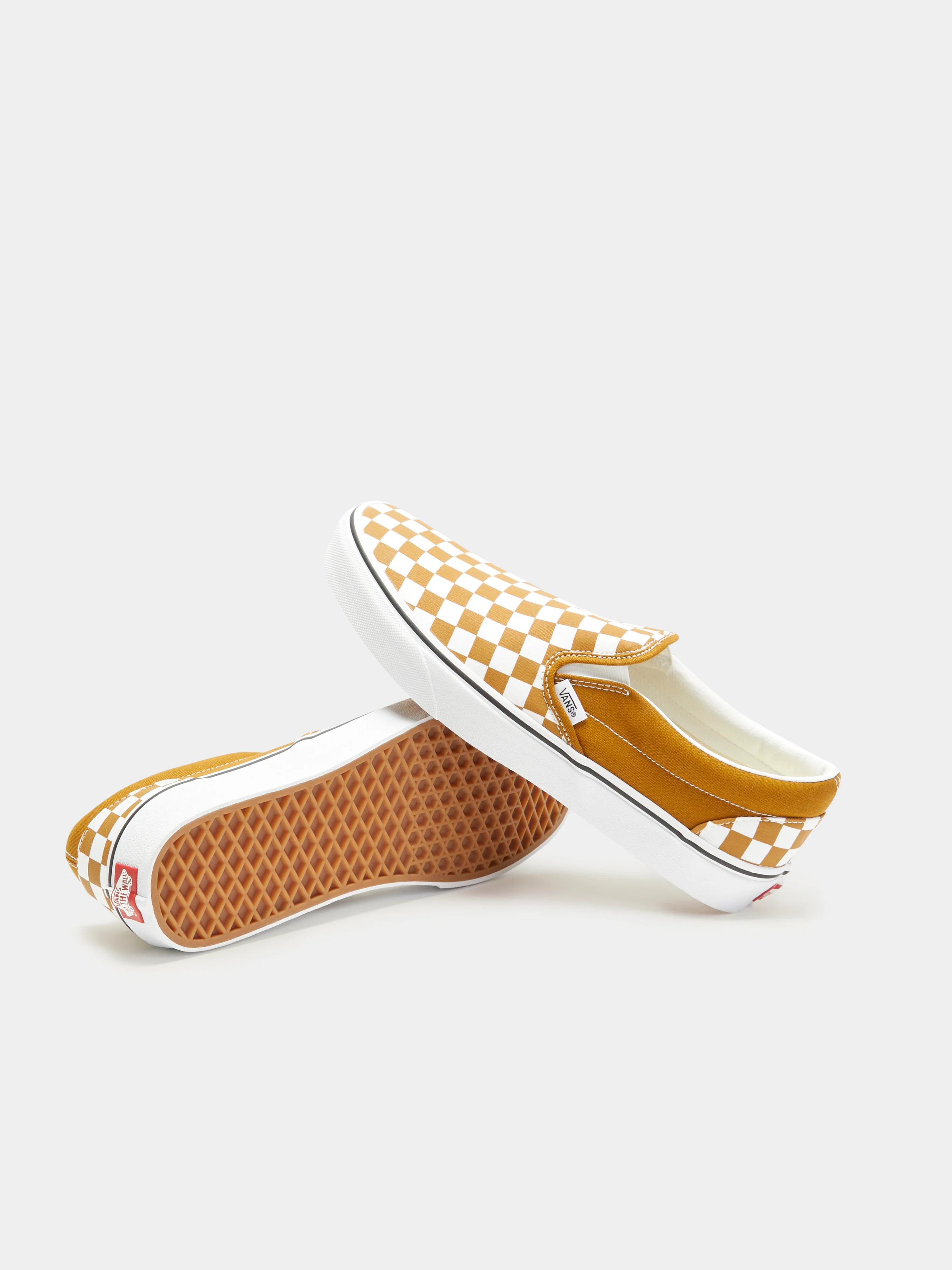 Unisex Color Theory Checkerboard Slip-On Sneakers - Image 6
