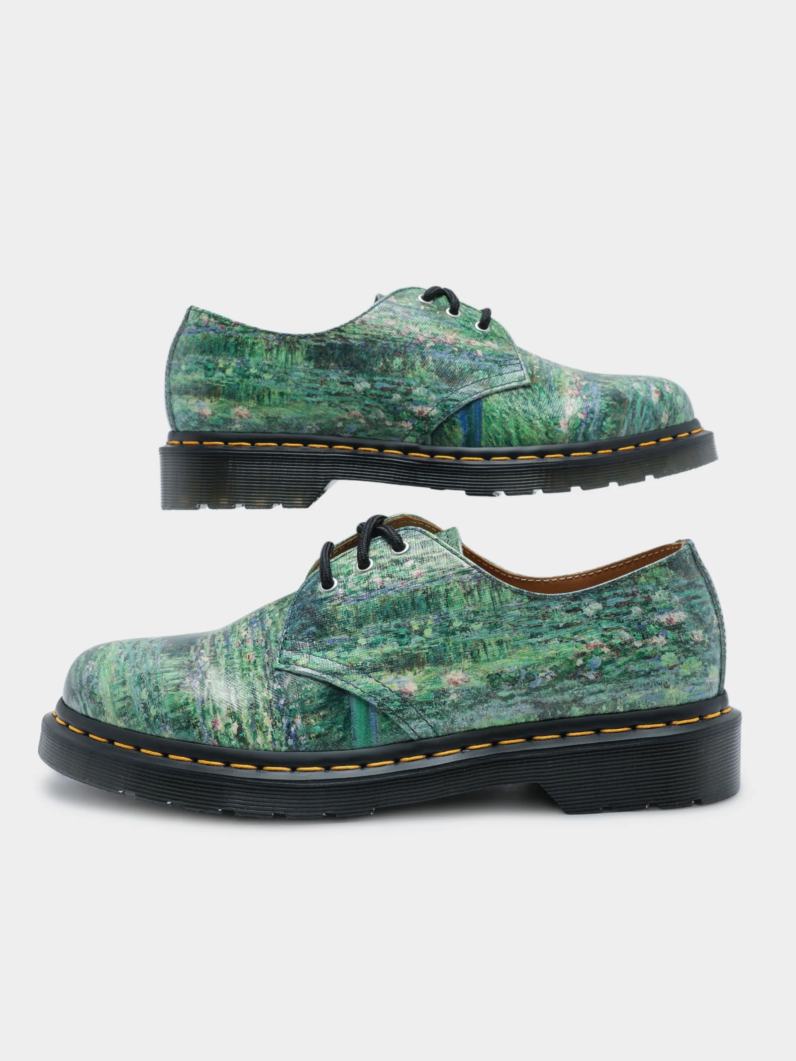 Unisex Dr Martens x National Gallery Monet Lily Pad 1460 Shoes - Image 2