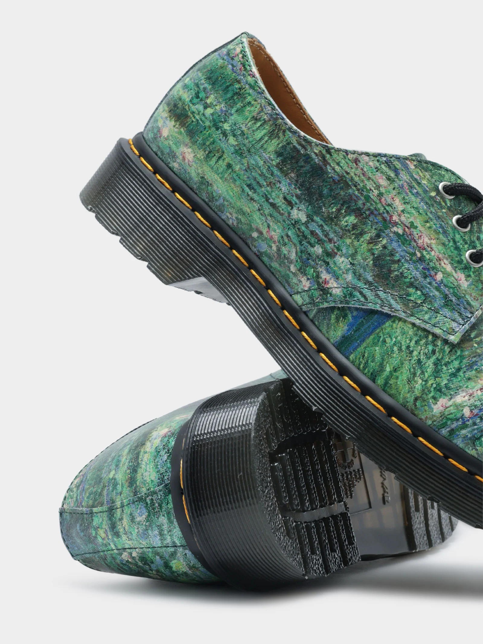 Unisex Dr Martens x National Gallery Monet Lily Pad 1460 Shoes - Image 6