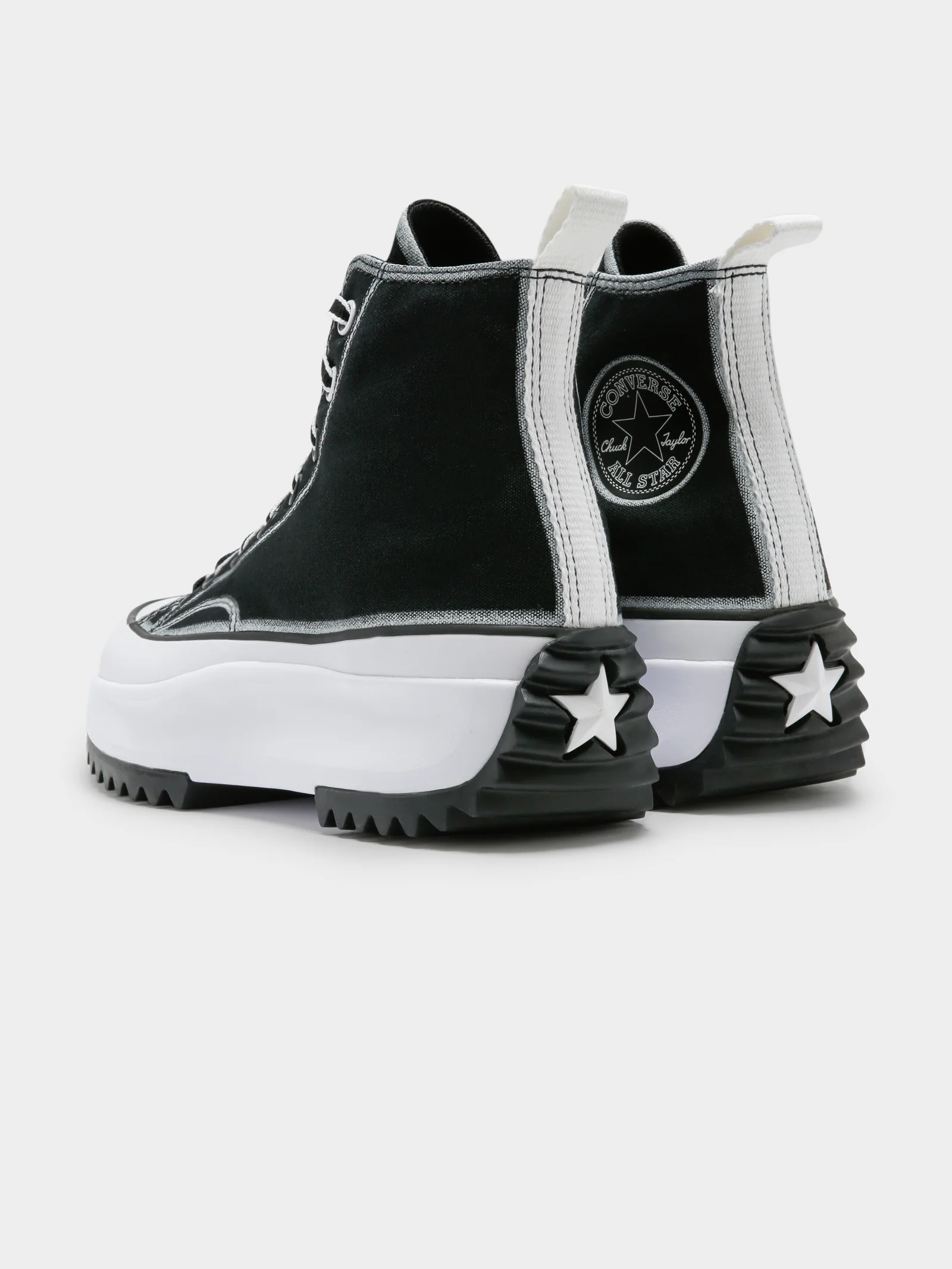 Unisex Run Star Hike Outline Sketch High Top Sneakers - Image 7