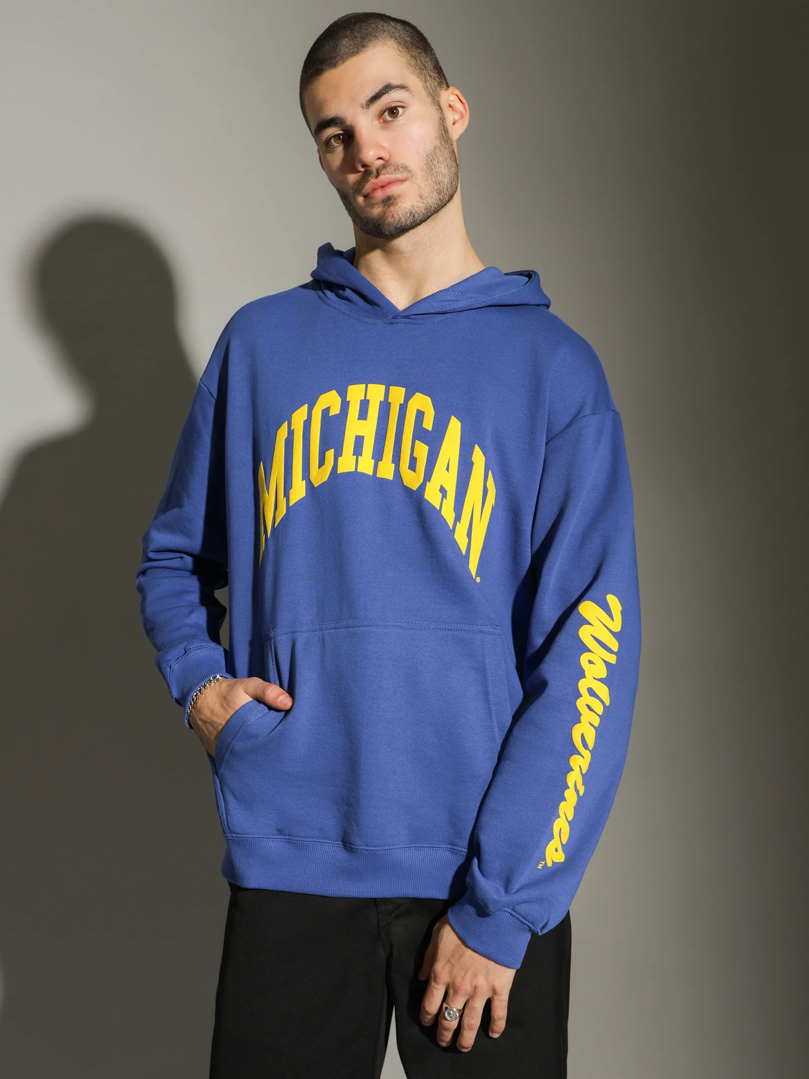University Of Michigan Puff Print Pullover Hoodie