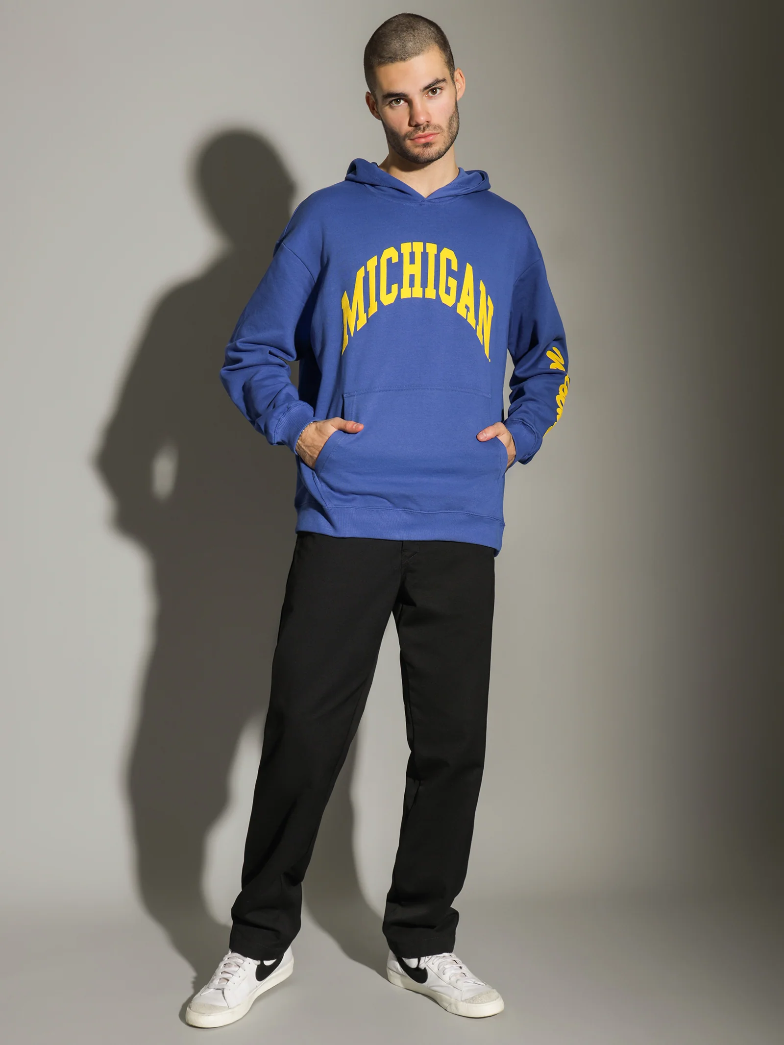 University Of Michigan Puff Print Pullover Hoodie - Image 3