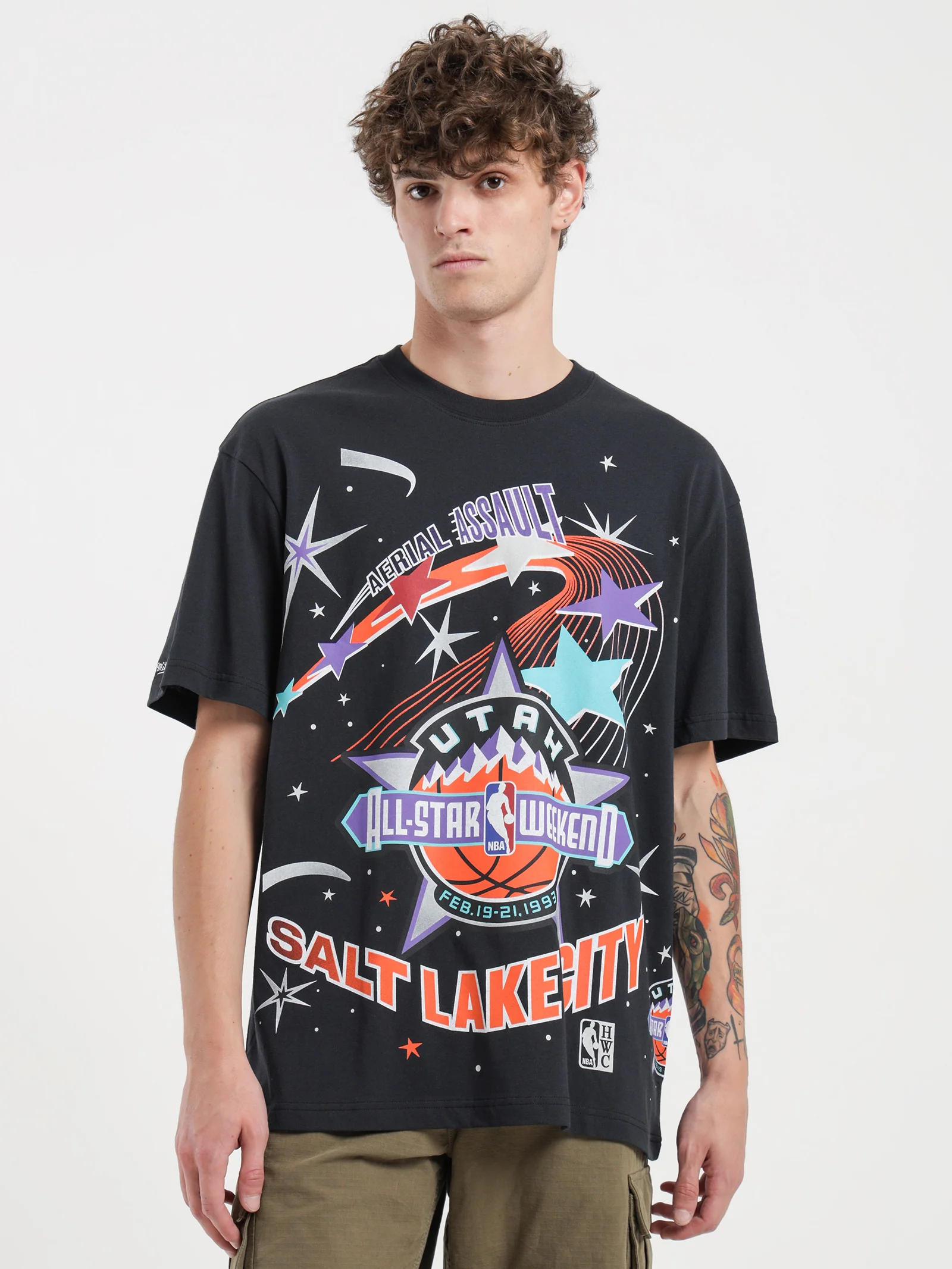 Utah All Star Weekend 1993 Burst T-Shirt - Image 3