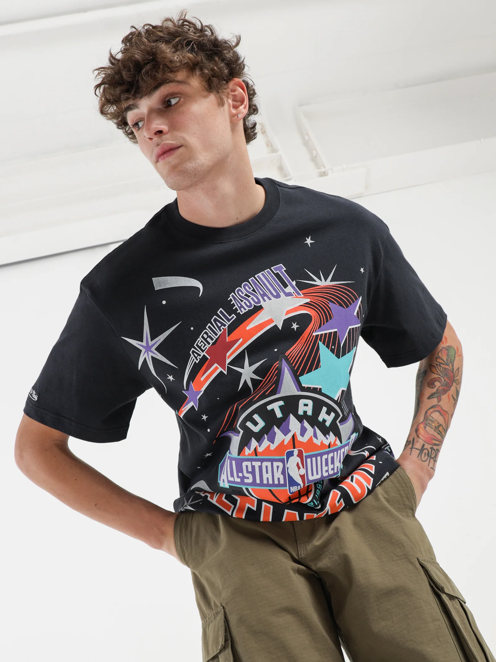 Utah All Star Weekend 1993 Burst T-Shirt - Image 4