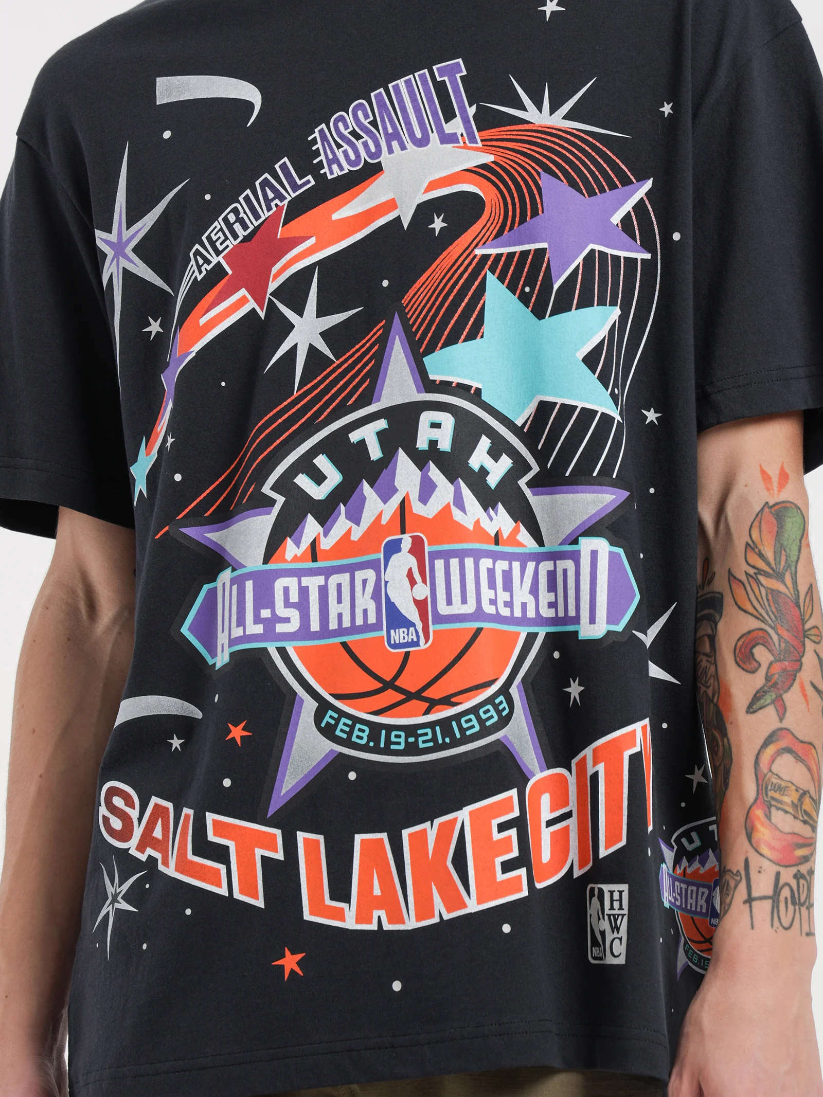 Utah All Star Weekend 1993 Burst T-Shirt - Image 5