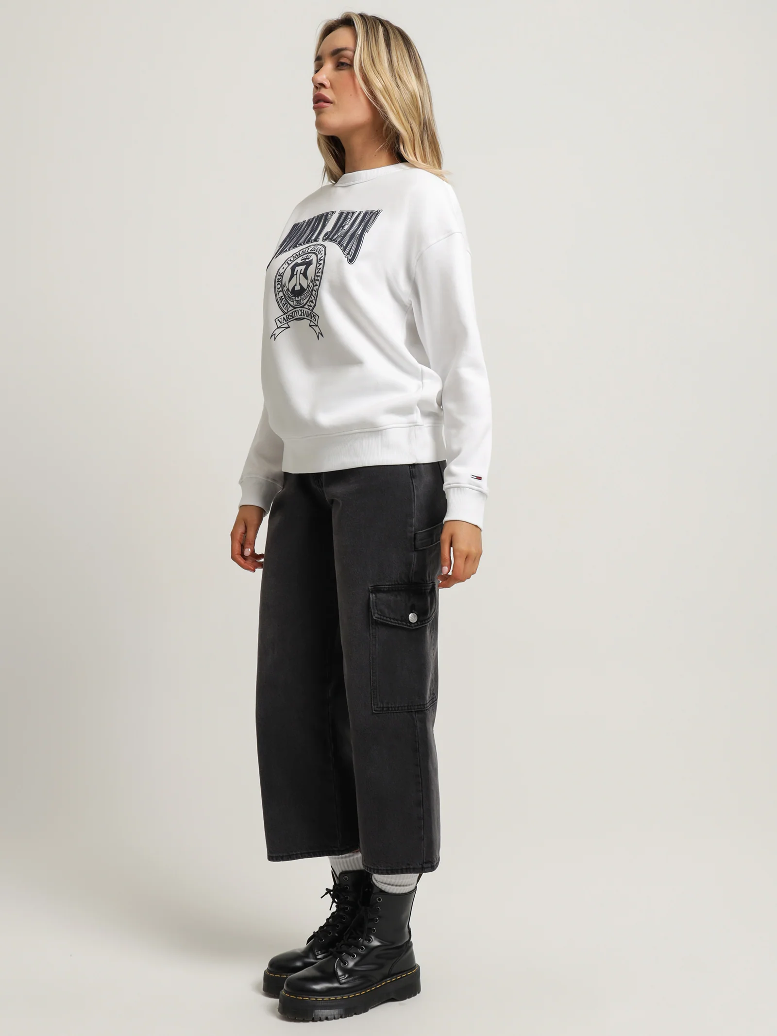 Varsity Relaxed Fit Crew Neck Sweatshirt - Image 4