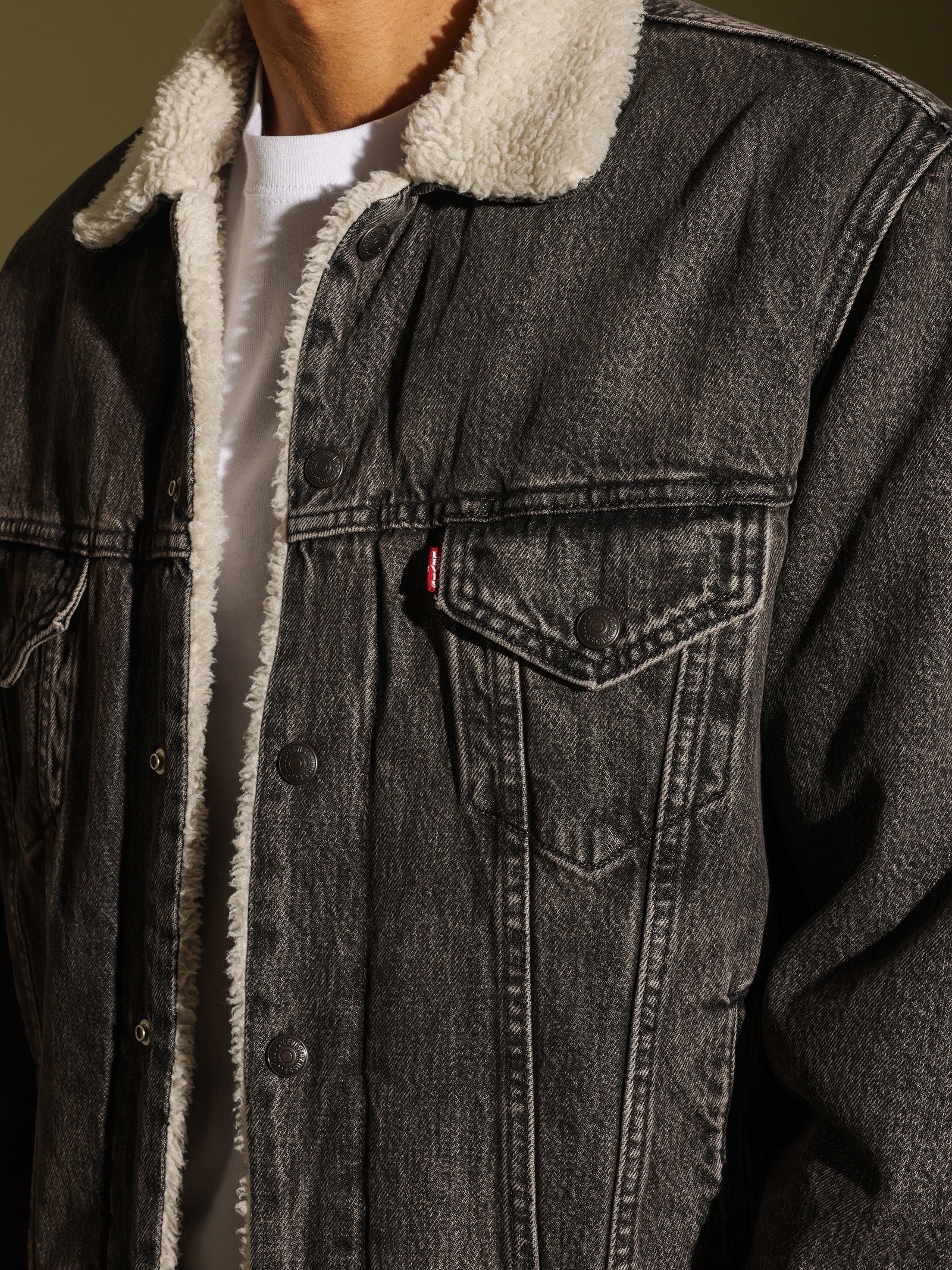 Vintage Fit Sherpa Trucker - Image 3