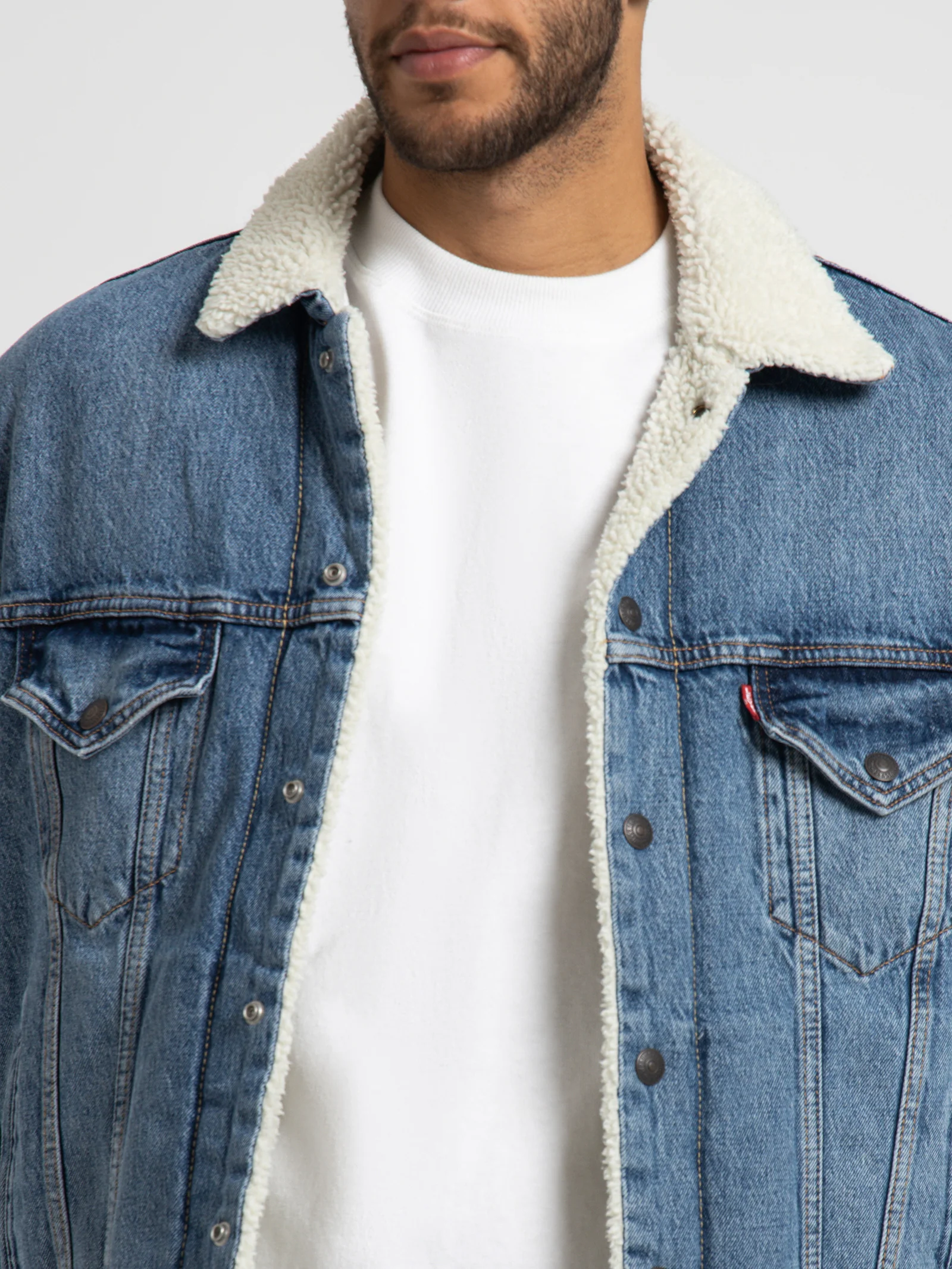 Vintage Fit Sherpa Trucker Jacket - Image 3