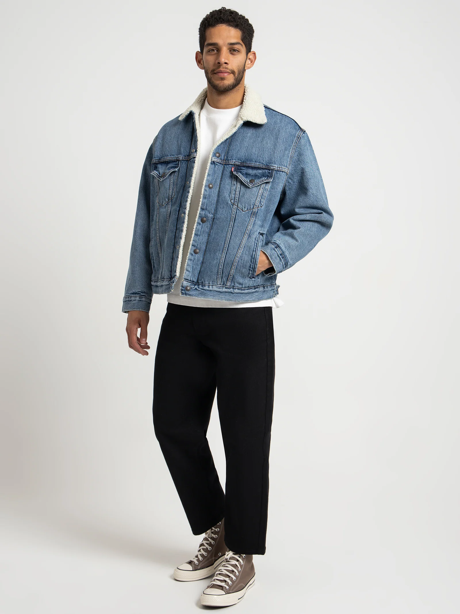 Vintage Fit Sherpa Trucker Jacket - Image 4