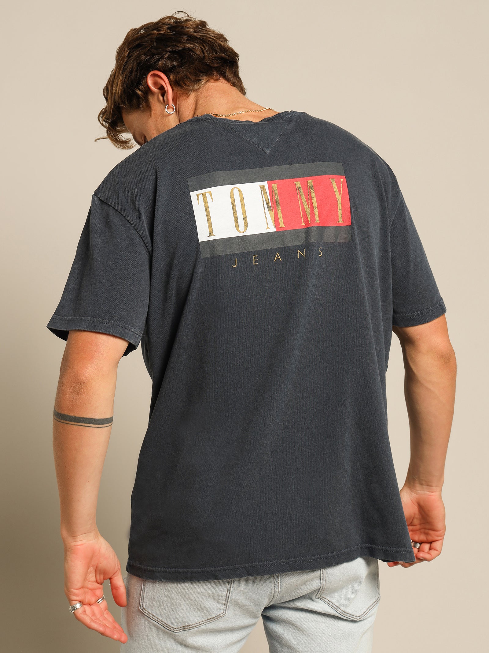 Vintage Flag Print T-Shirt - Image 4