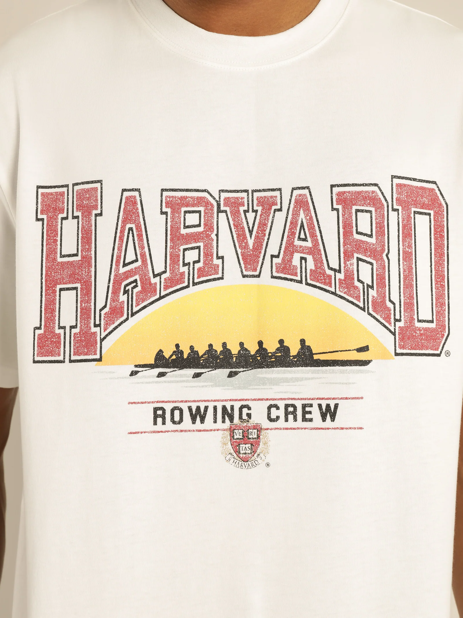 Vintage Sunset Harvard T-Shirt - Image 3