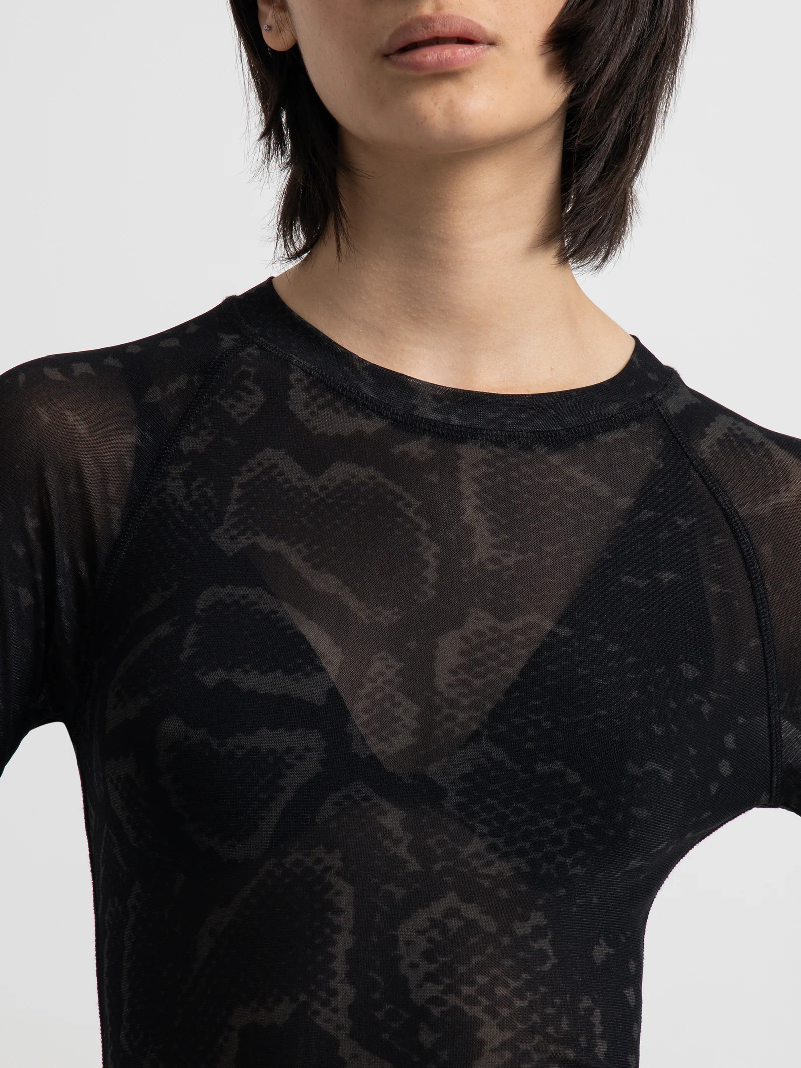 Viper Long Sleeve Mesh Maxi Dress - Image 3