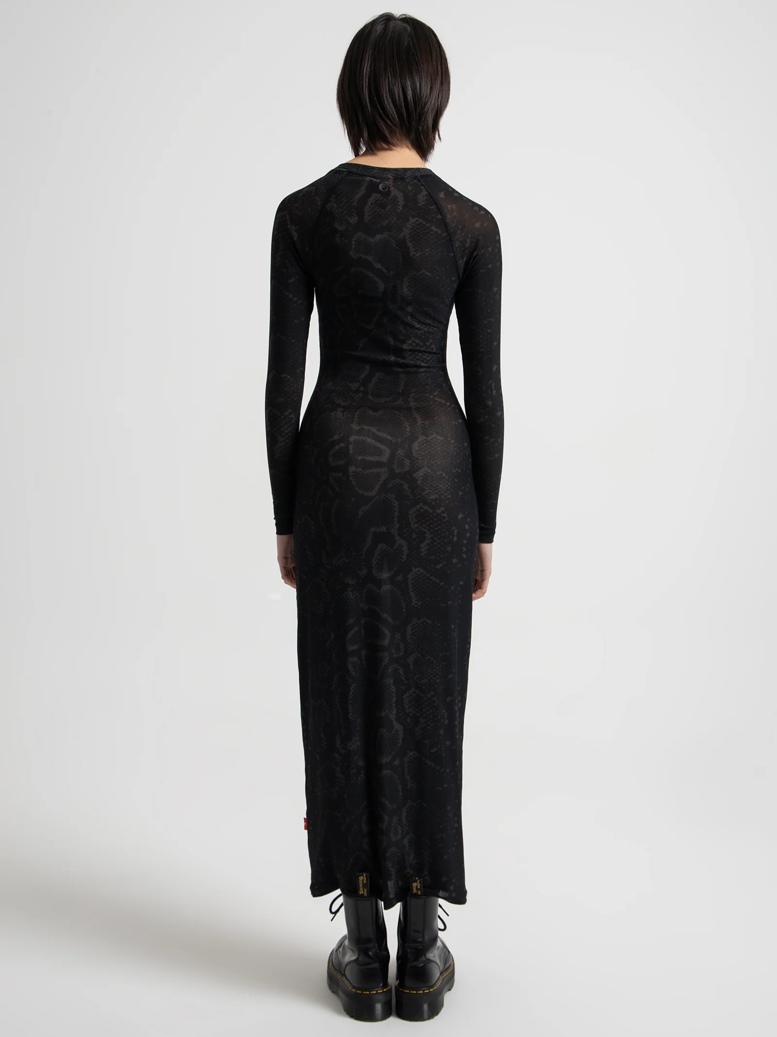 Viper Long Sleeve Mesh Maxi Dress - Image 4
