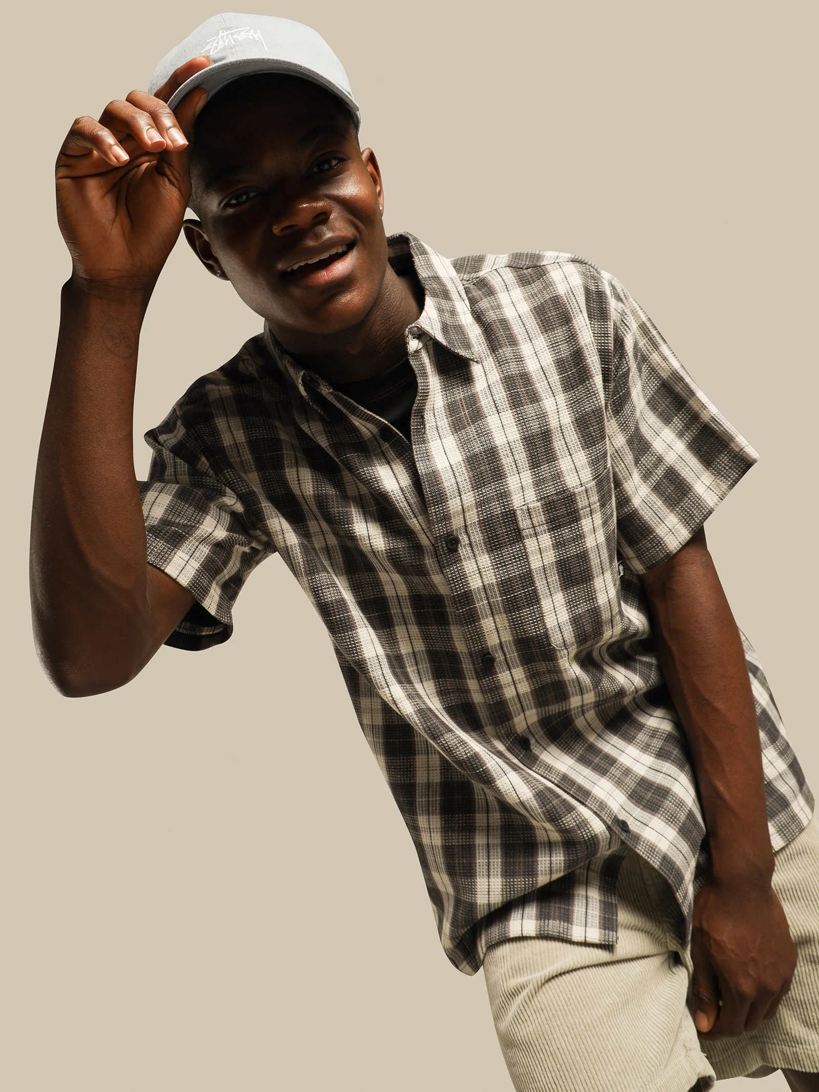 Waffle Check Short Sleeve Shirt - Image 5