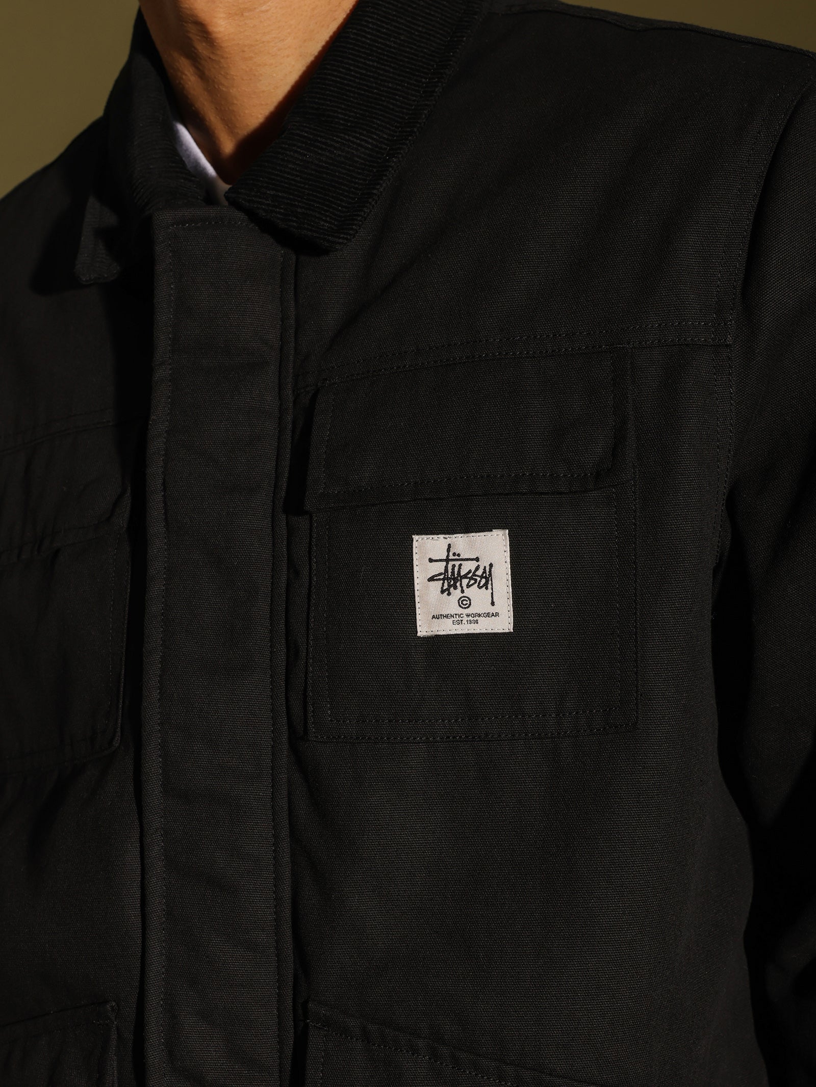 Washed Canvas Shop Jacket - Image 4
