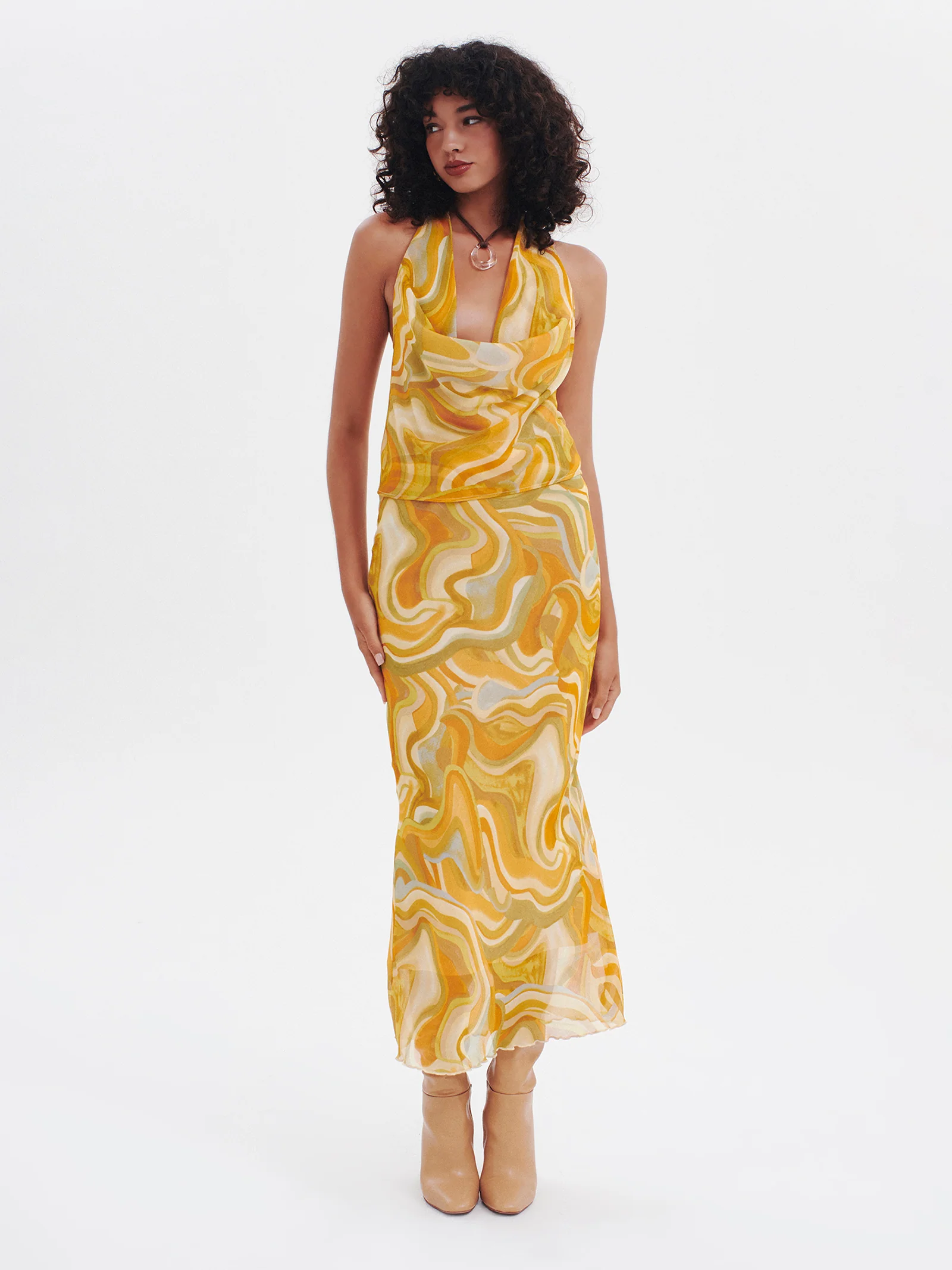 Wavy Baby Midi Skirt - Image 3