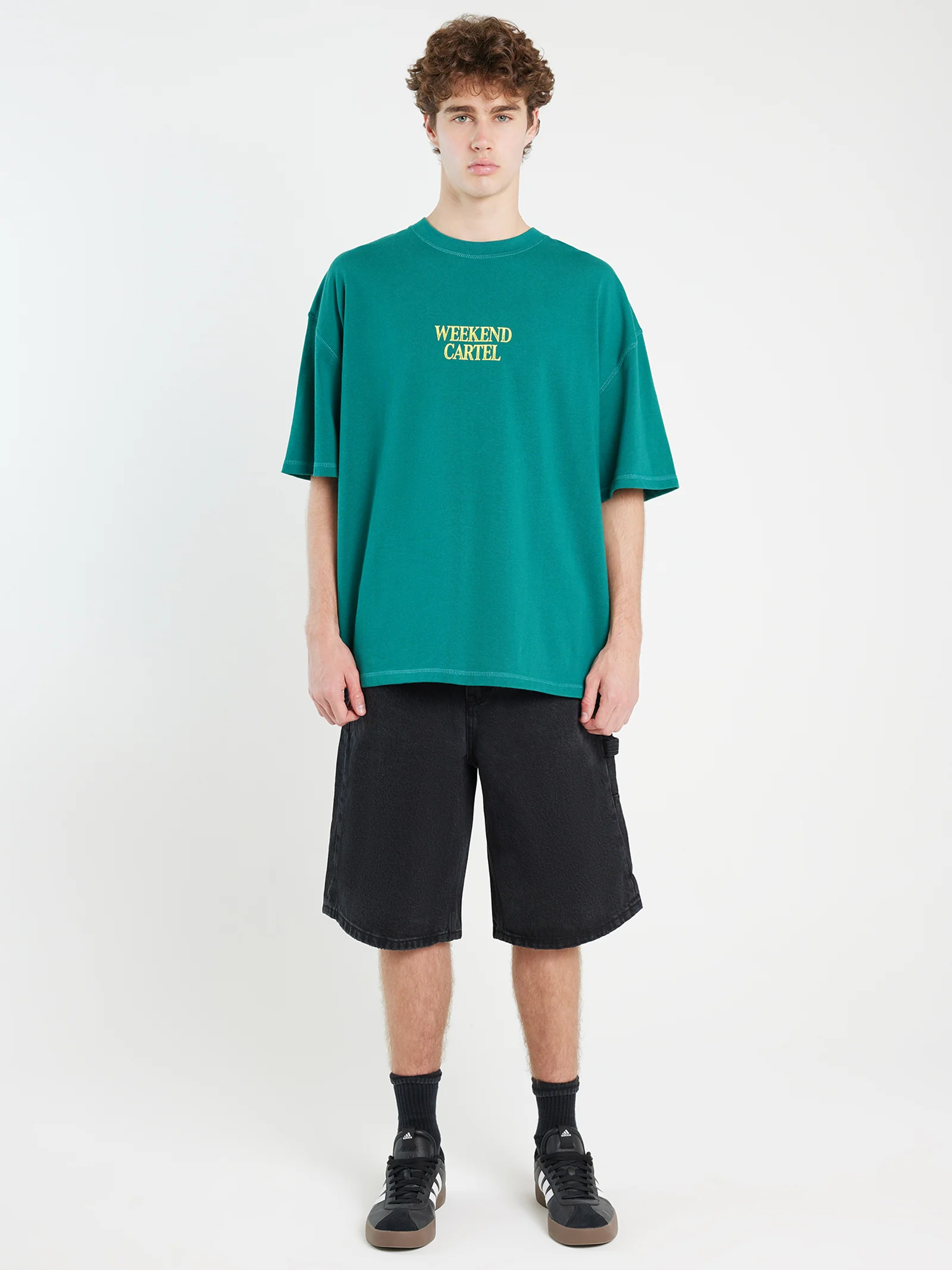 Brain Vs Broom Tee - Teal Green - Image 2