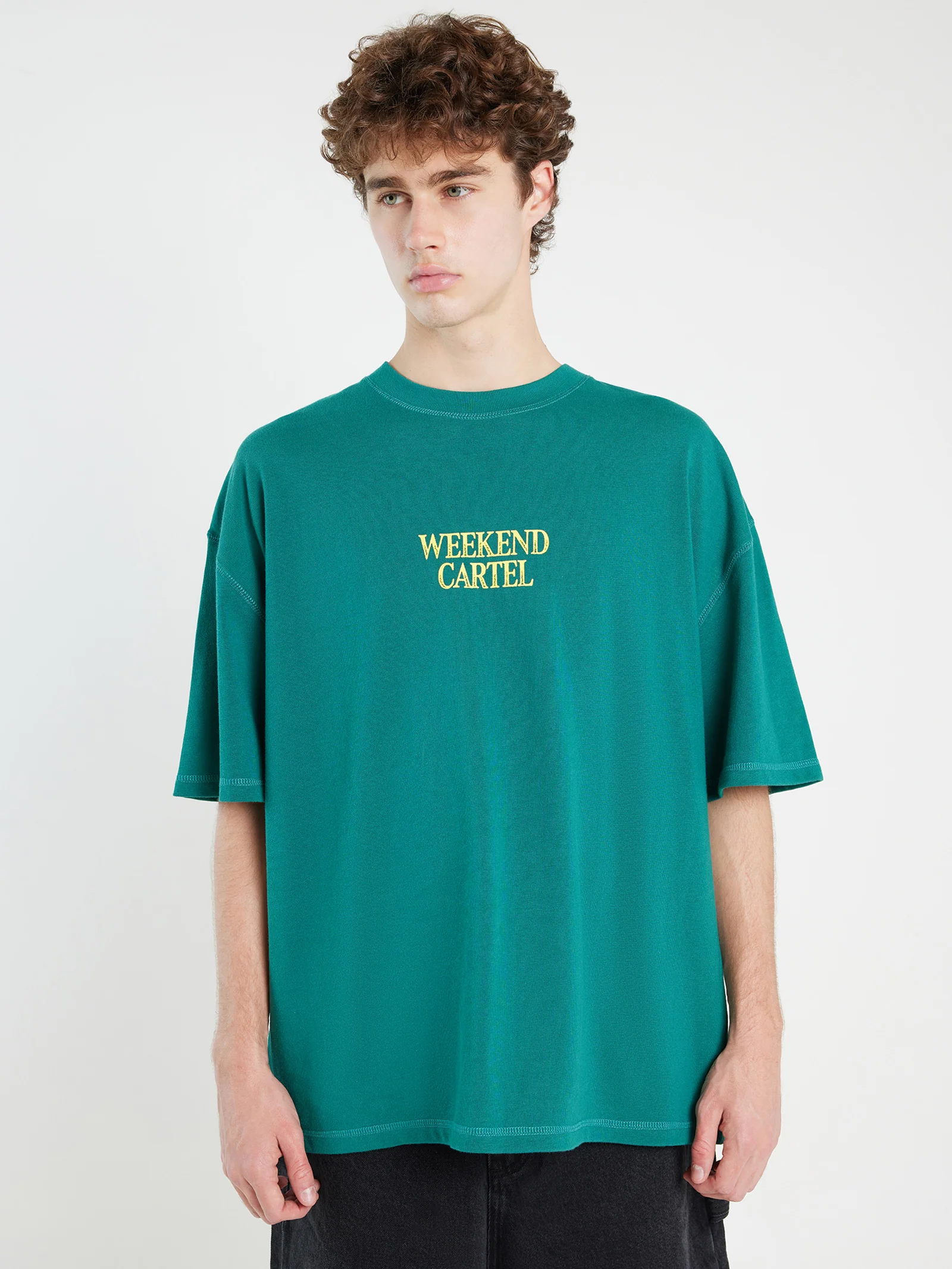 Brain Vs Broom Tee - Teal Green - Image 4