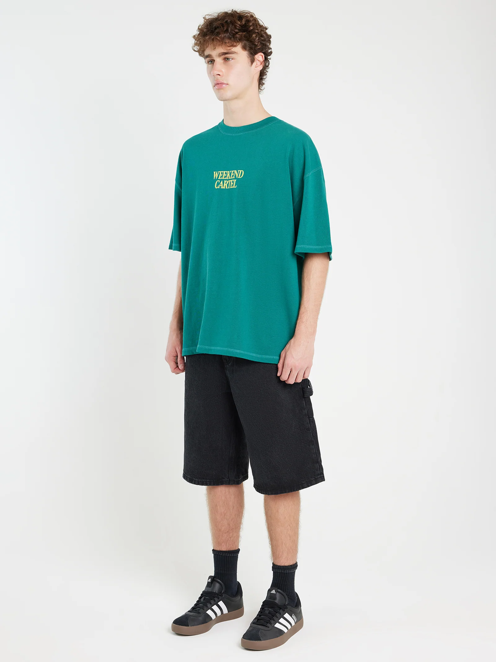 Brain Vs Broom Tee - Teal Green - Image 5