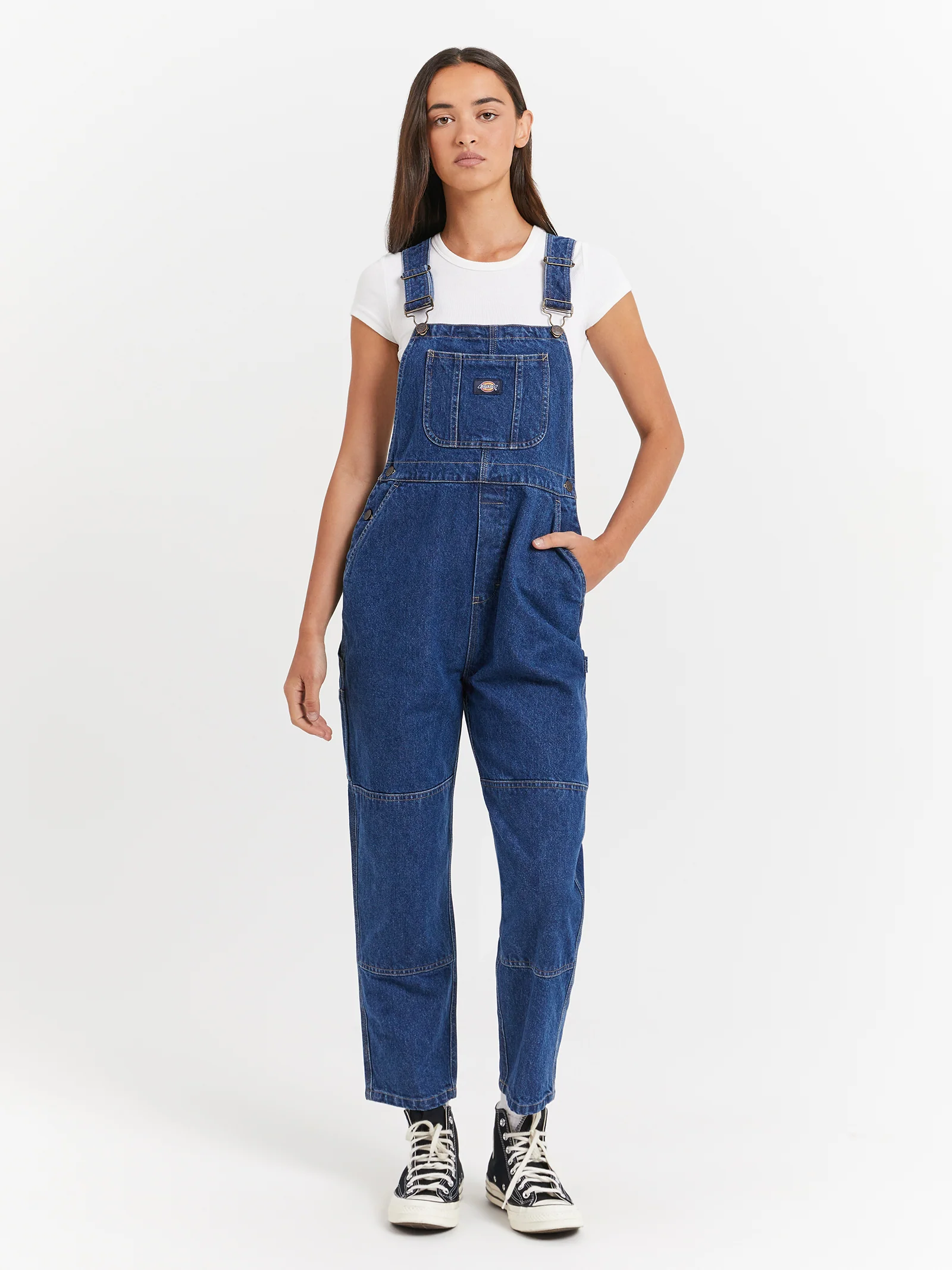 Whitney Denim Carpenter Double Knee Dungarees - Image 2