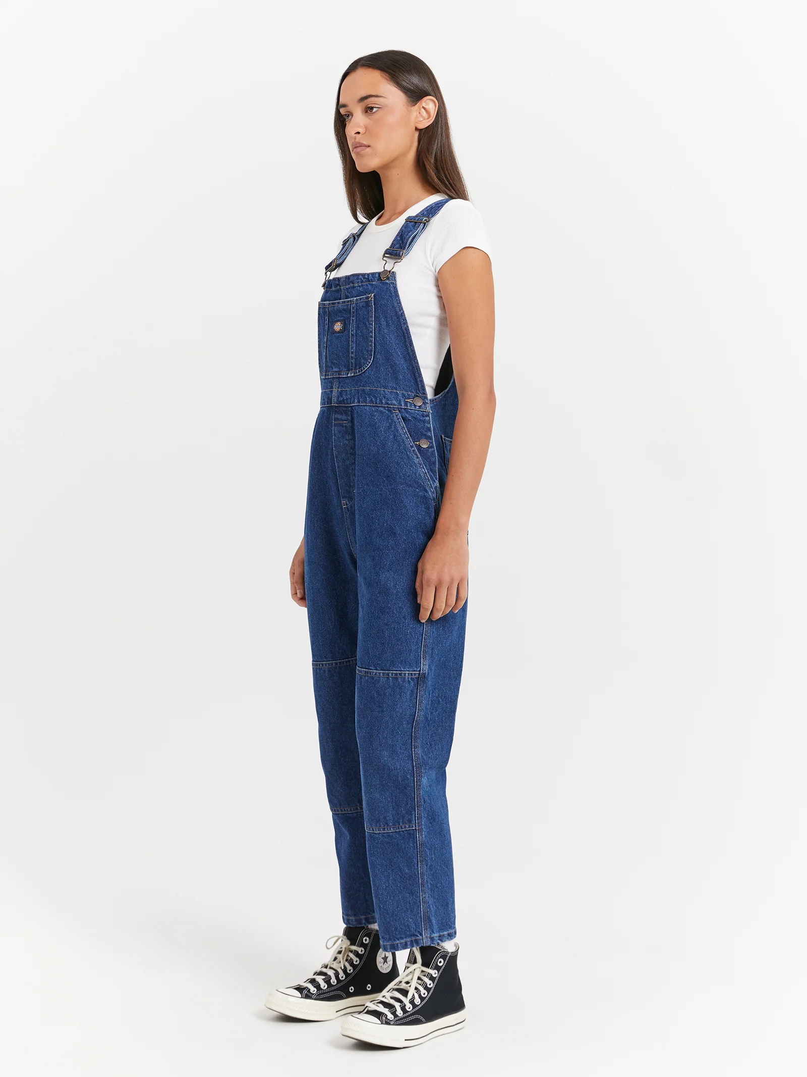 Whitney Denim Carpenter Double Knee Dungarees - Image 4