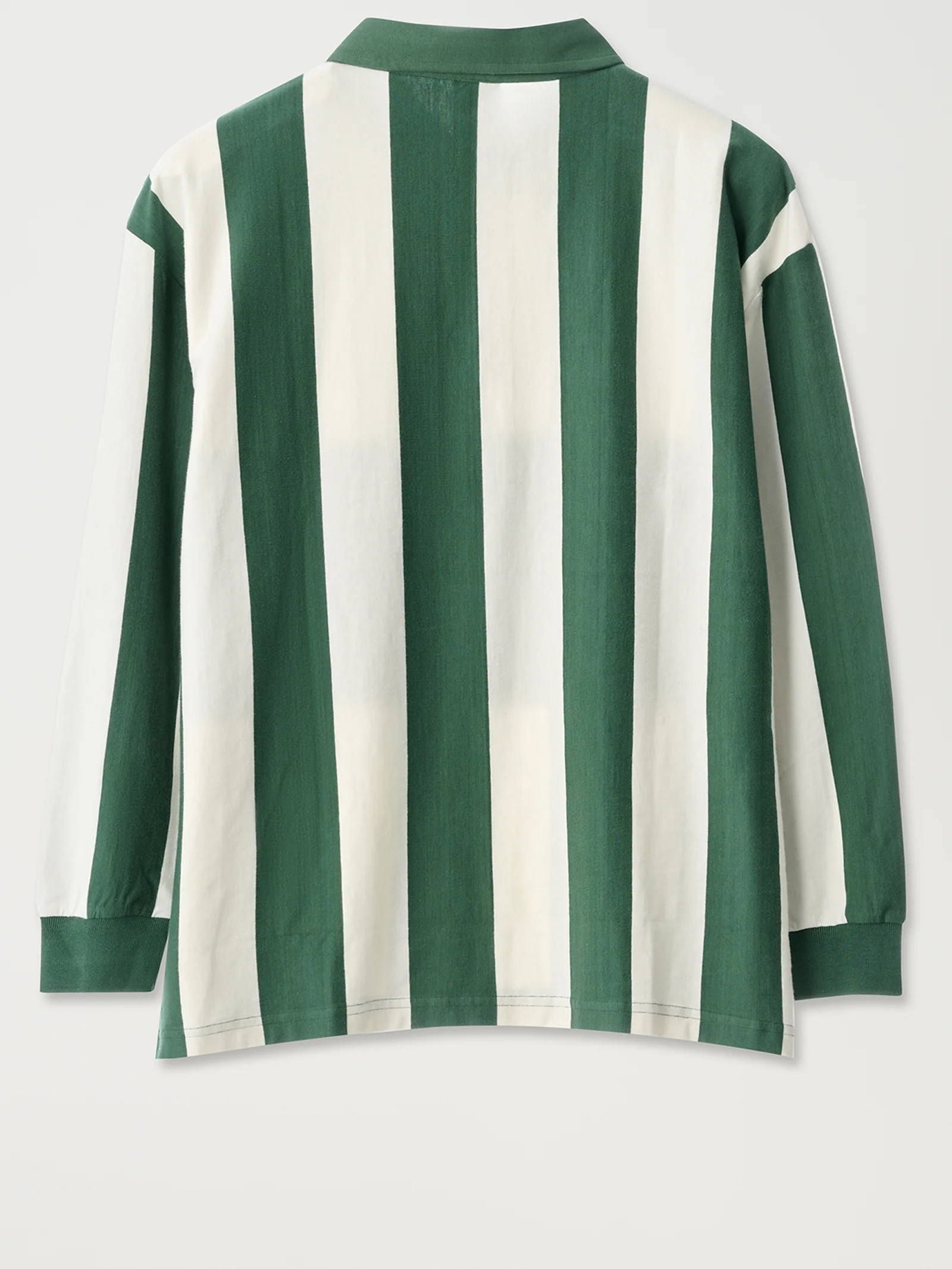 Wide Stripe Oversized Long Sleeve Rugby Top - Image 10
