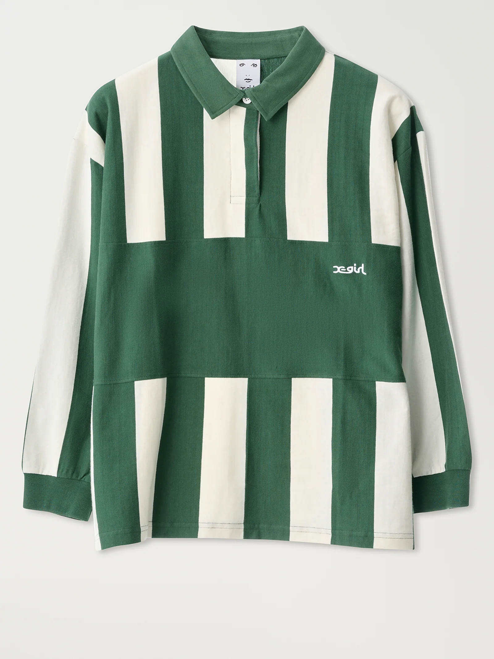 Wide Stripe Oversized Long Sleeve Rugby Top - Image 9