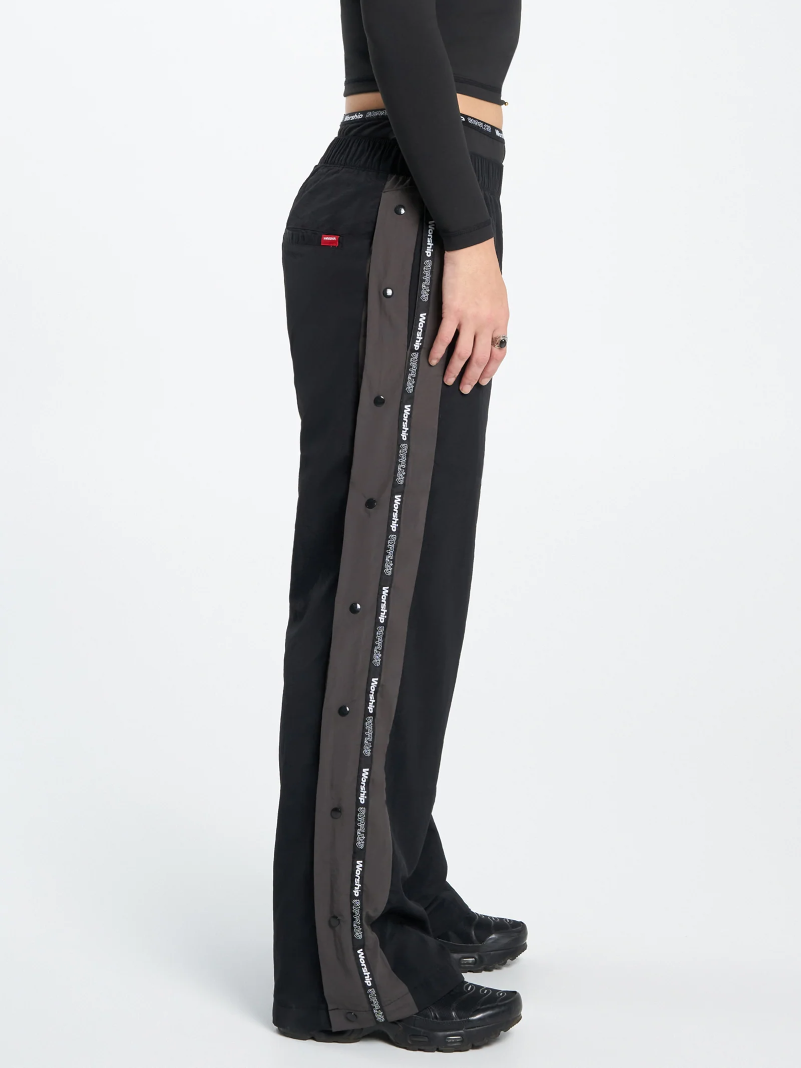Win Win Crushed Nylon Track Pants - Image 4