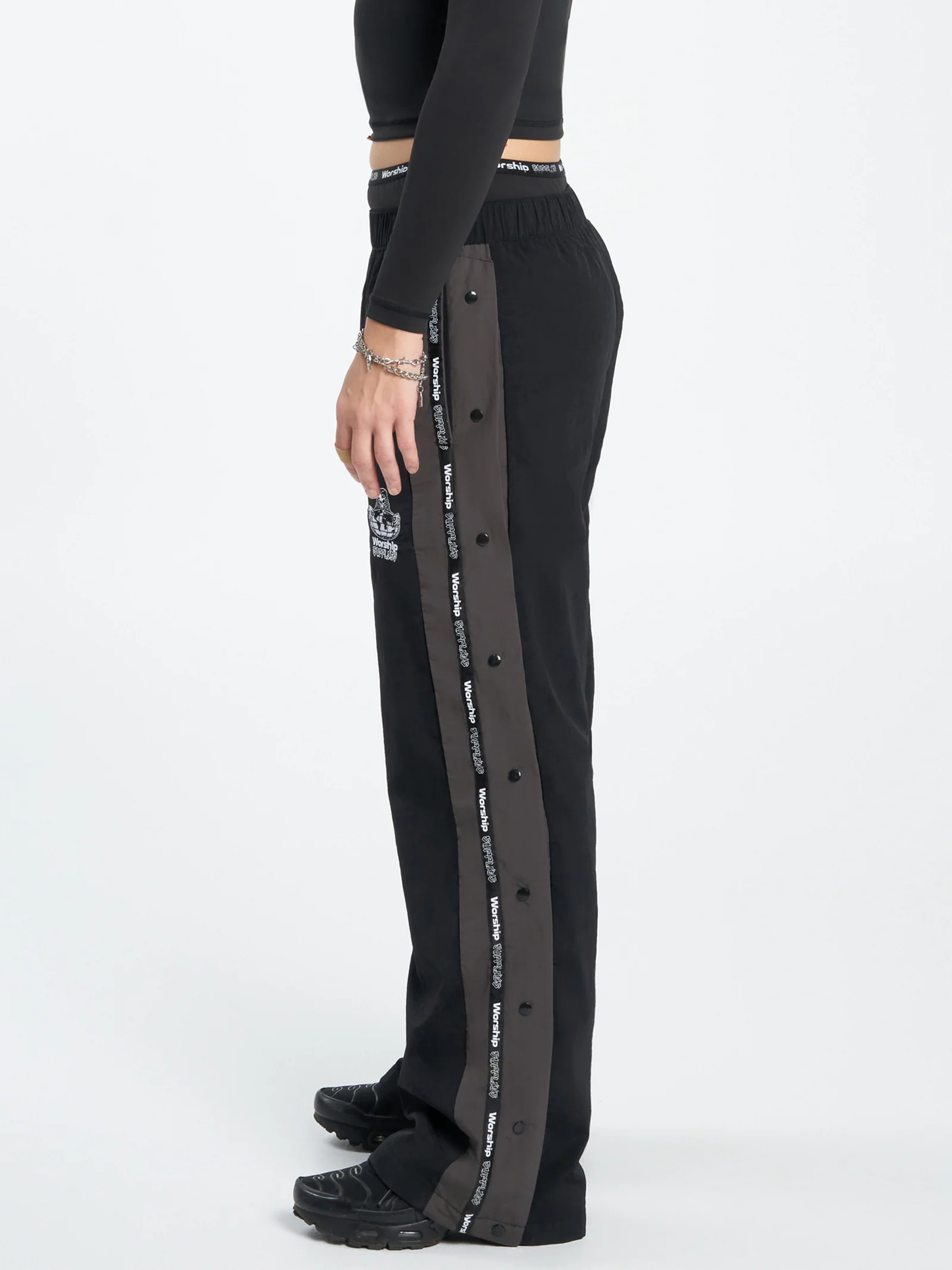 Win Win Crushed Nylon Track Pants - Image 6