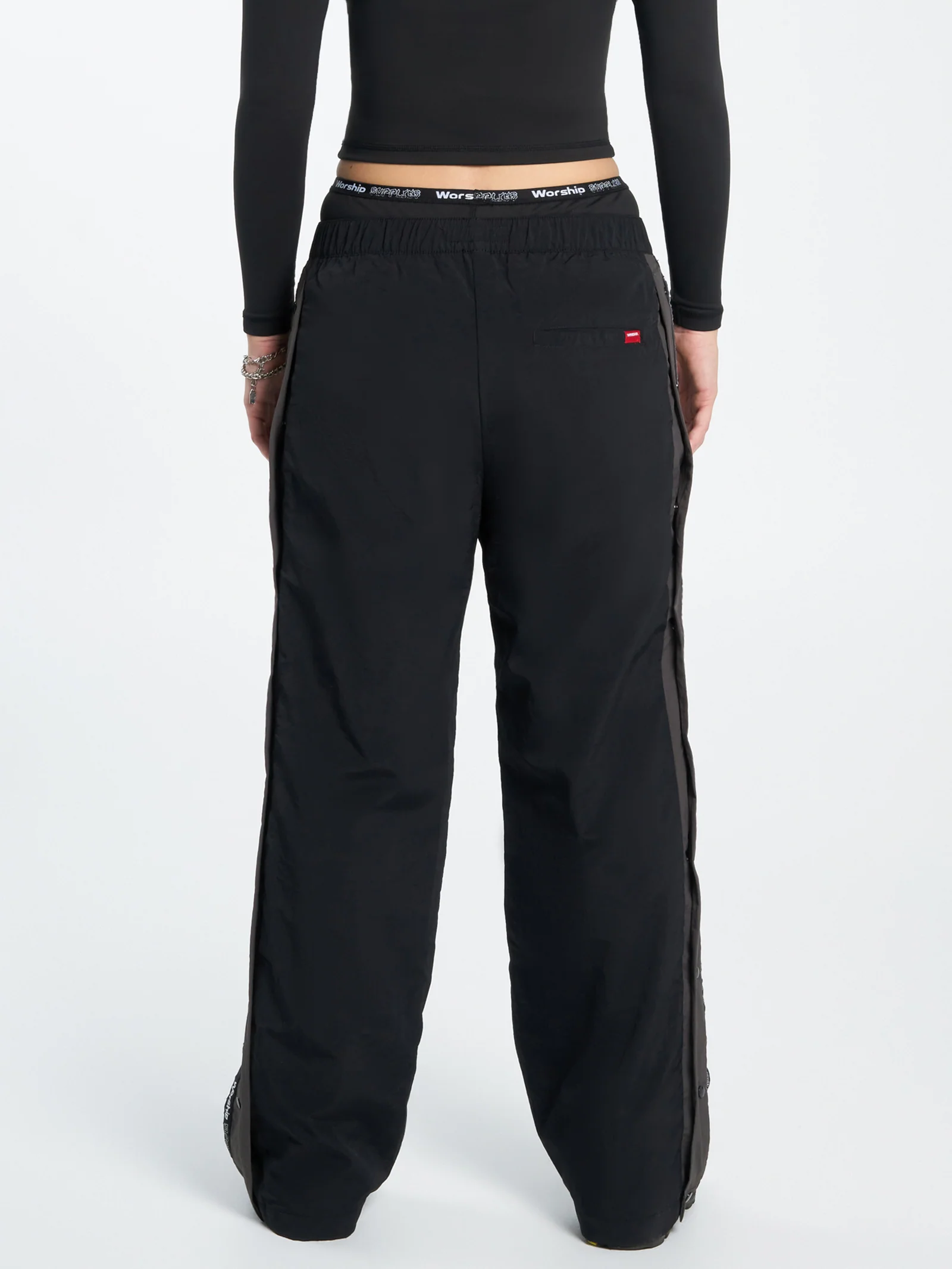 Win Win Crushed Nylon Track Pants - Image 7